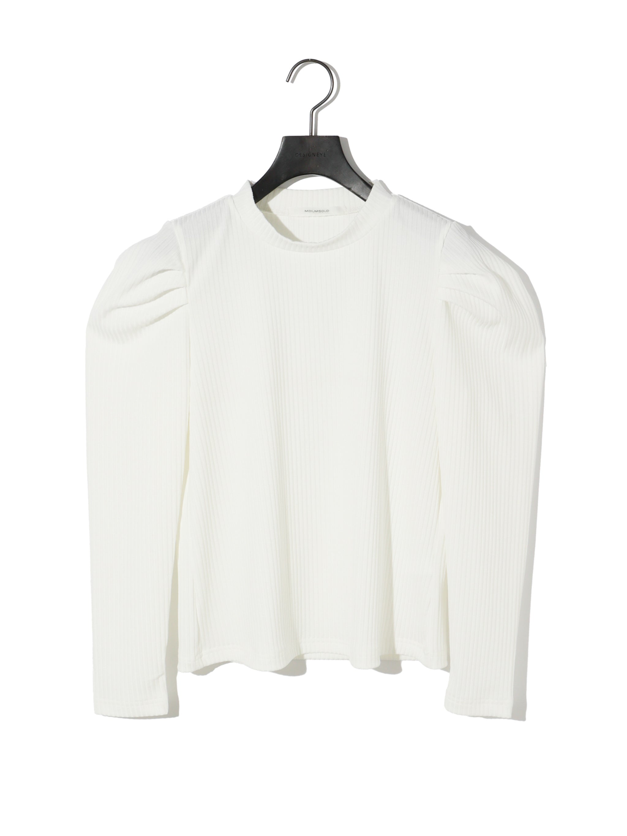 power shoulder rib pullover