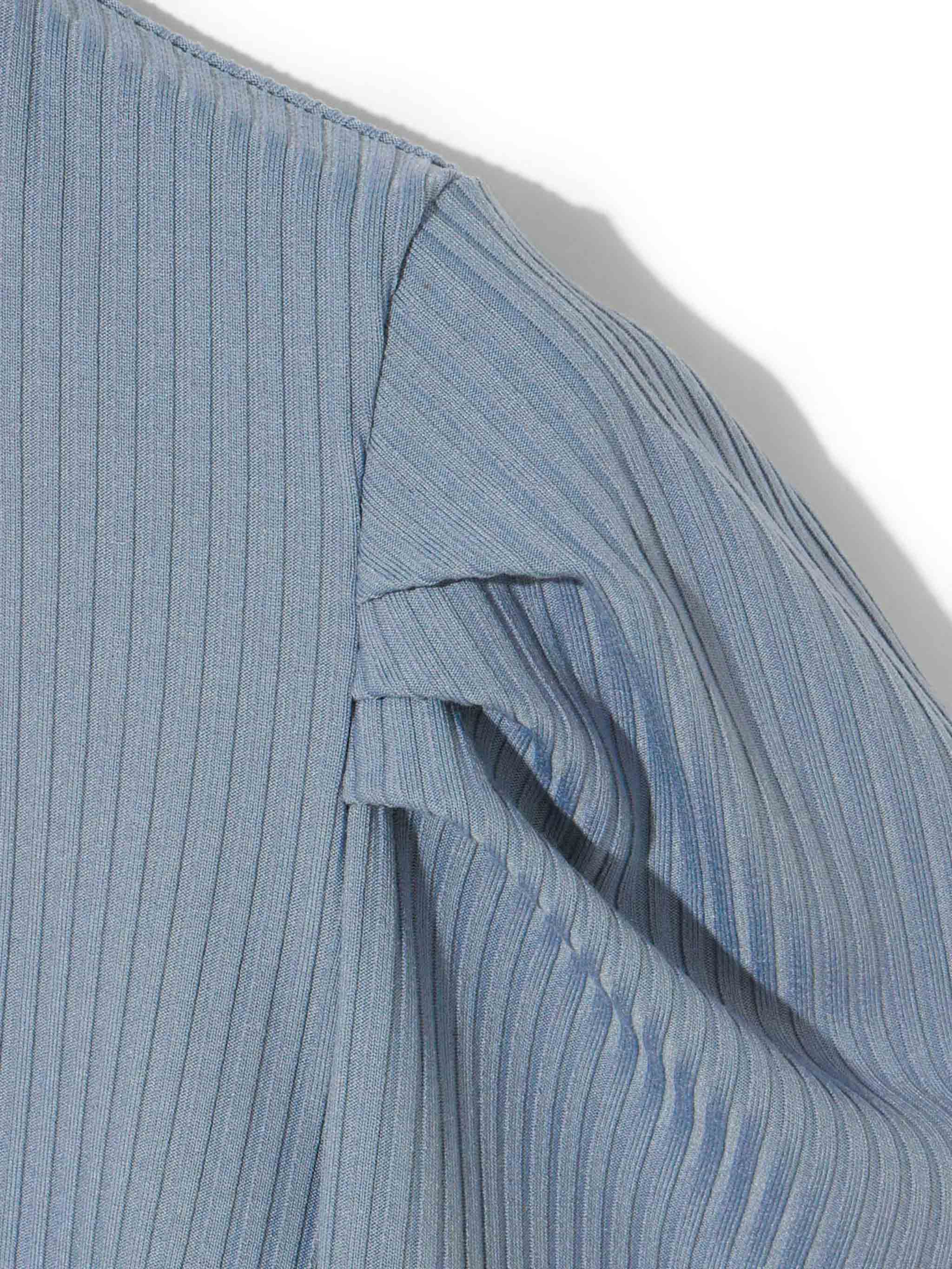 power shoulder rib pullover