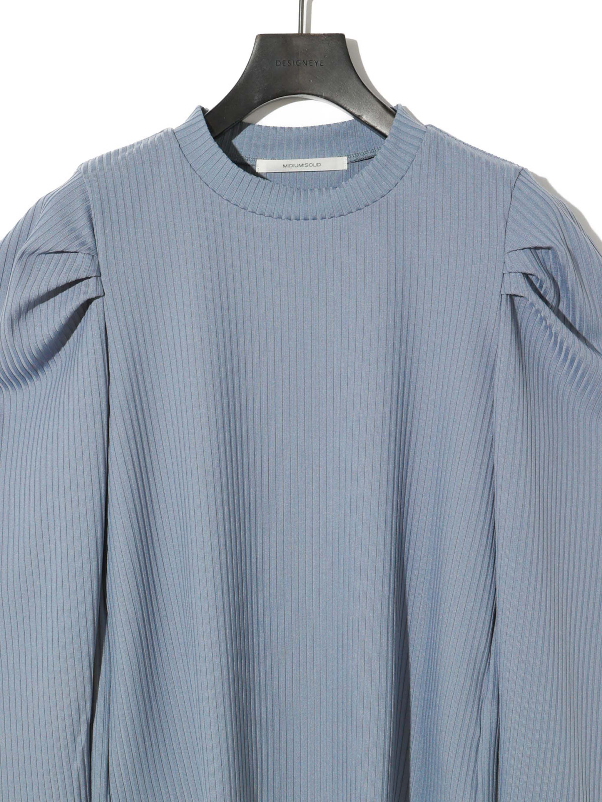 power shoulder rib pullover