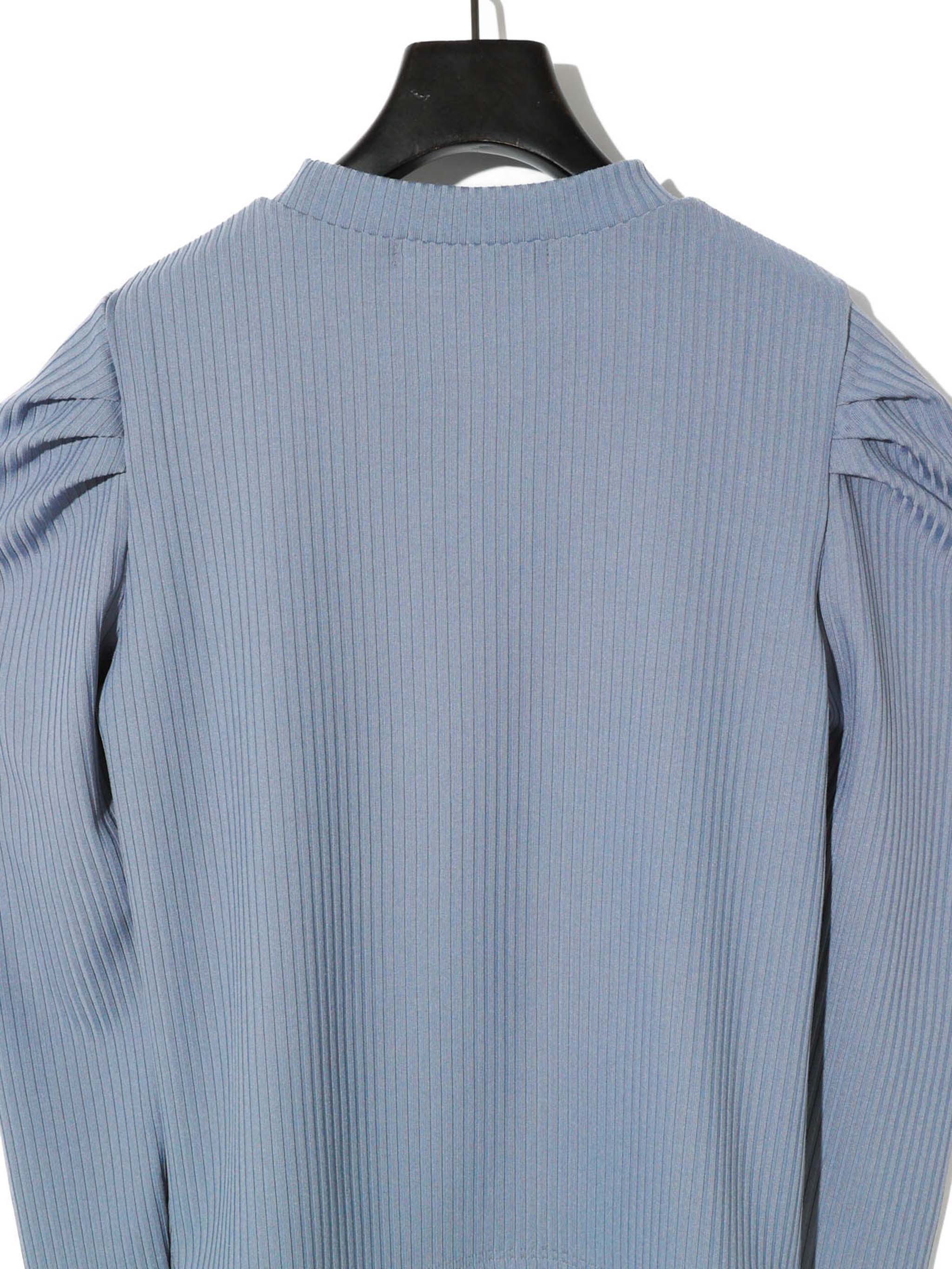 power shoulder rib pullover