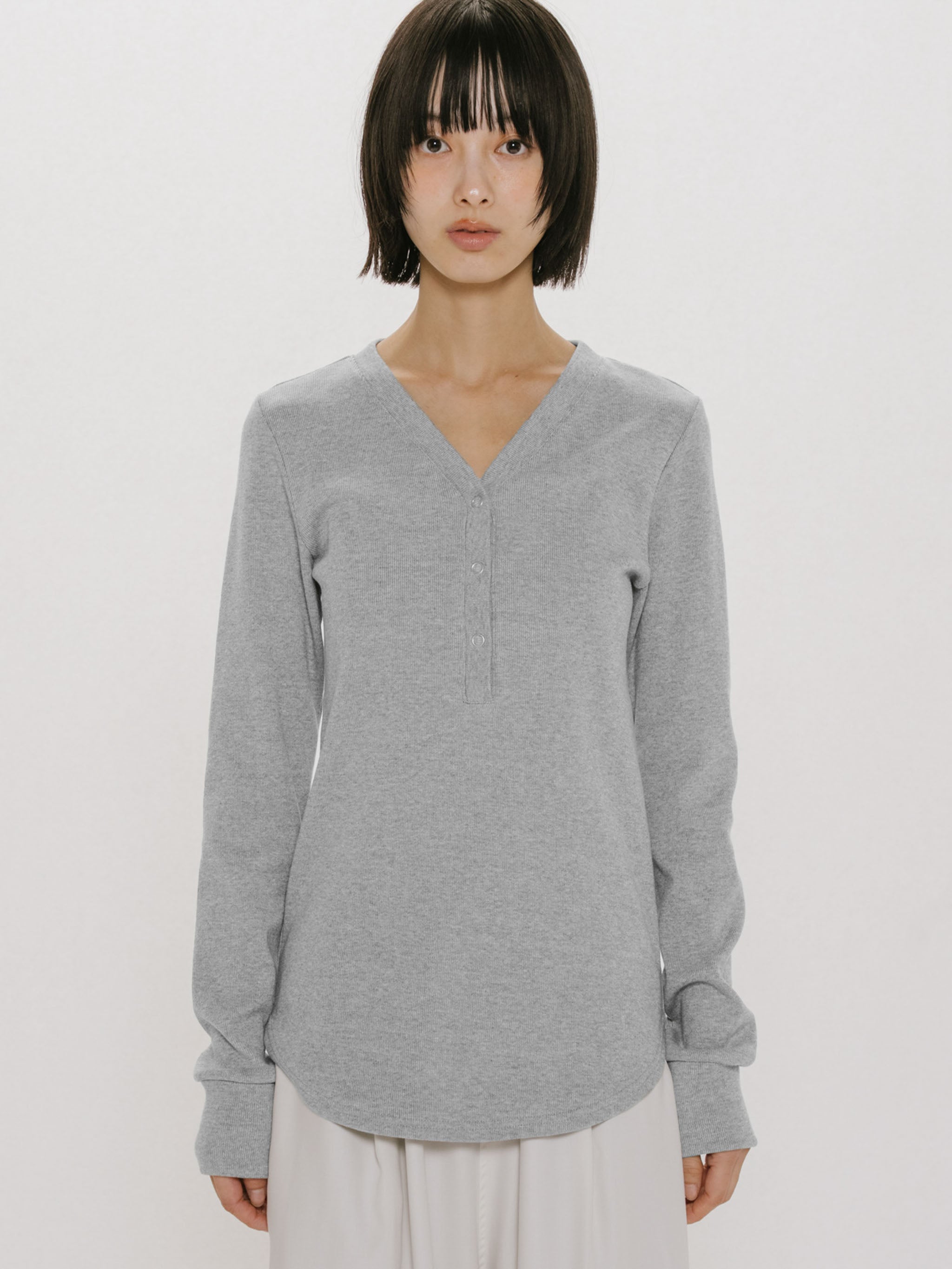 rib henley neck P/O