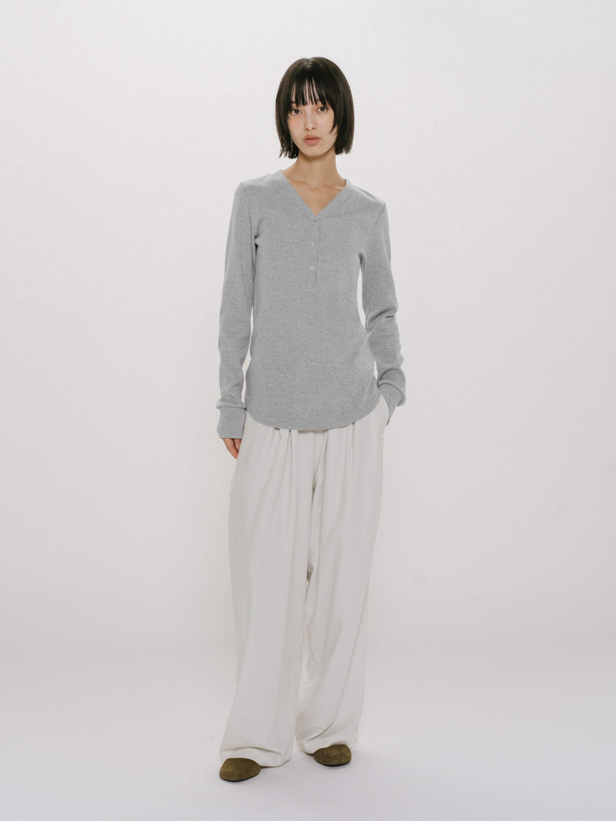 rib henley neck P/O