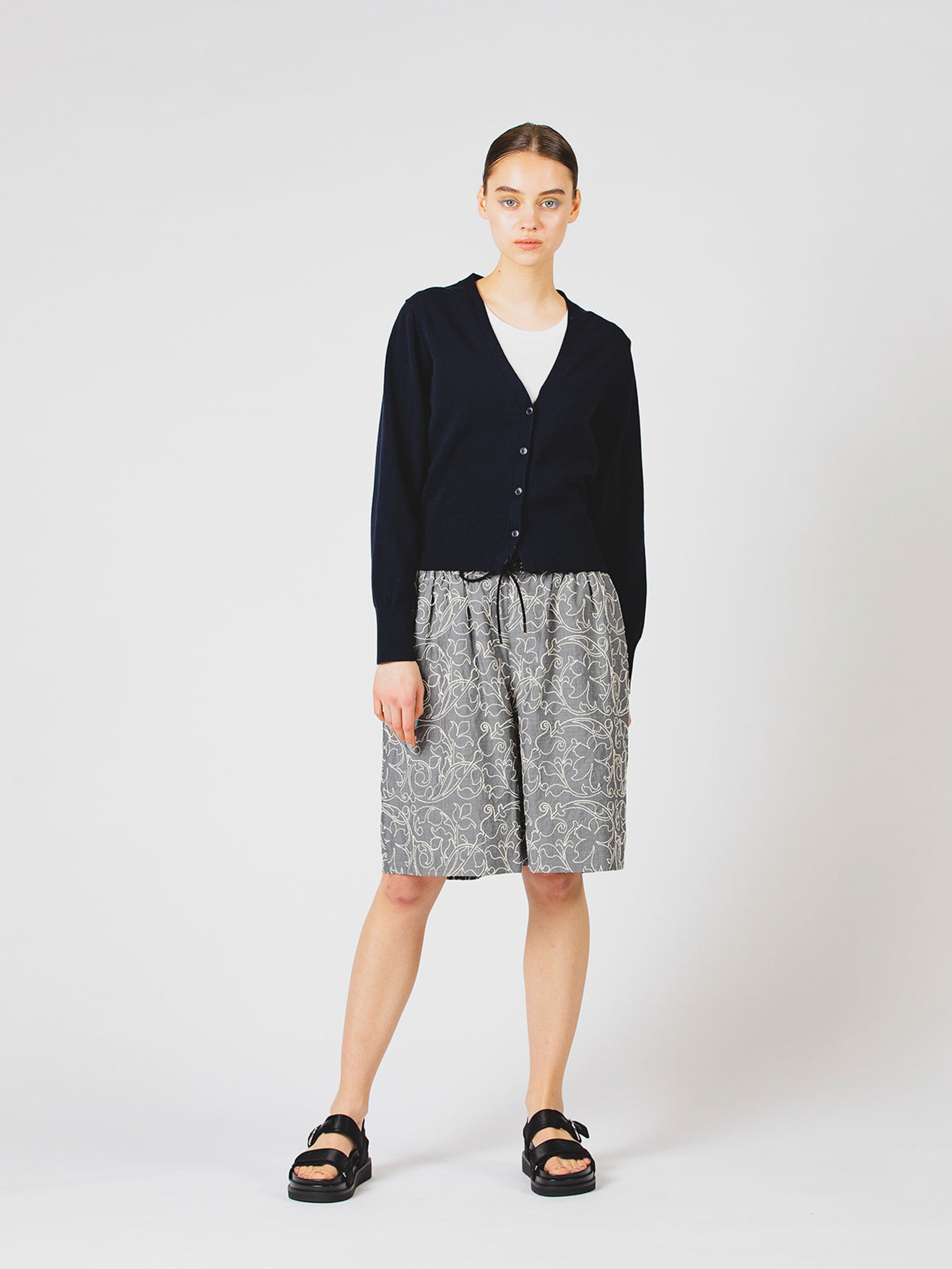 V neck short cardigan【4-1055】
