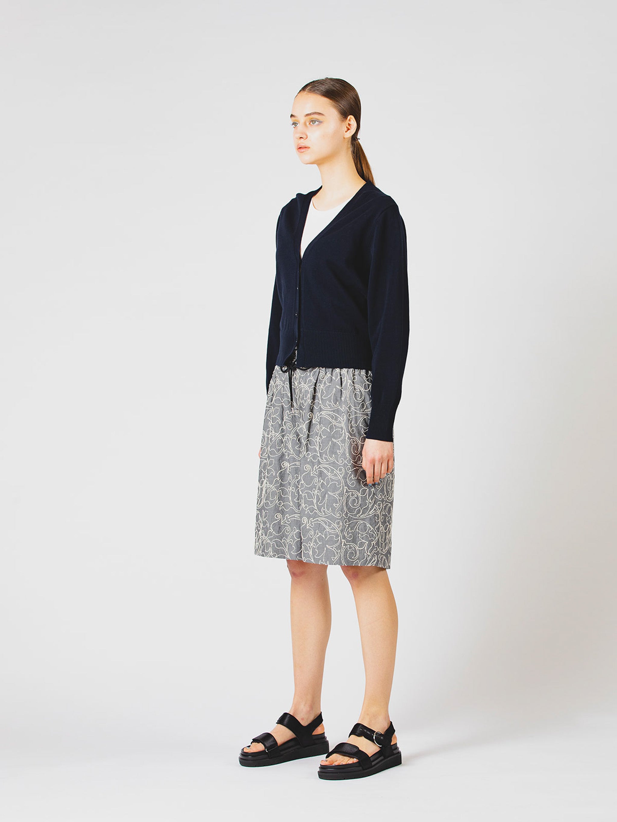 V neck short cardigan【4-1055】