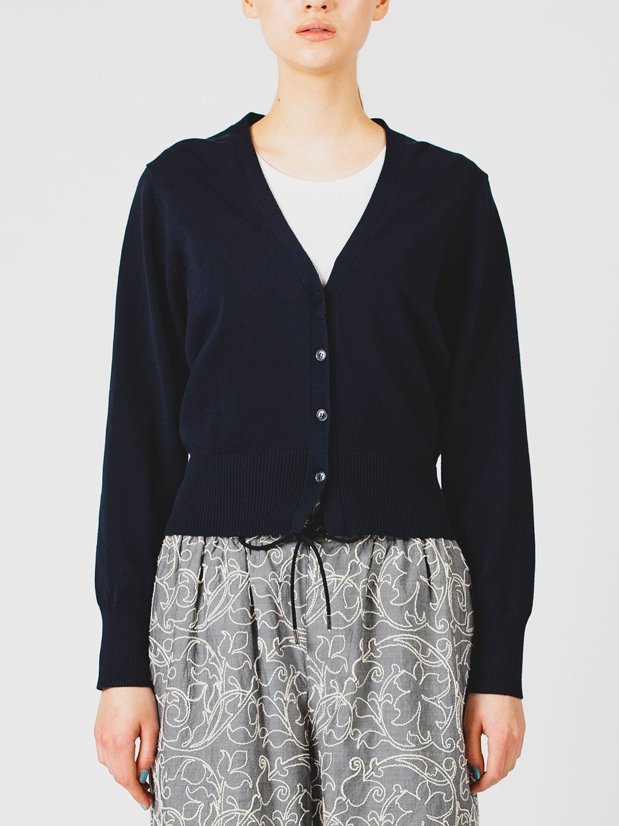 V neck short cardigan【4-1055】