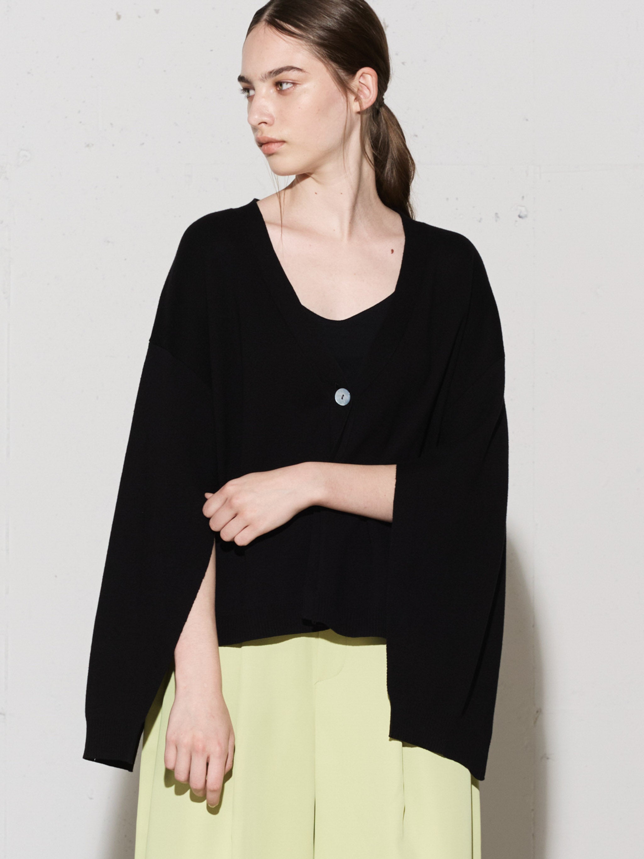 slit sleeve knit cardigan