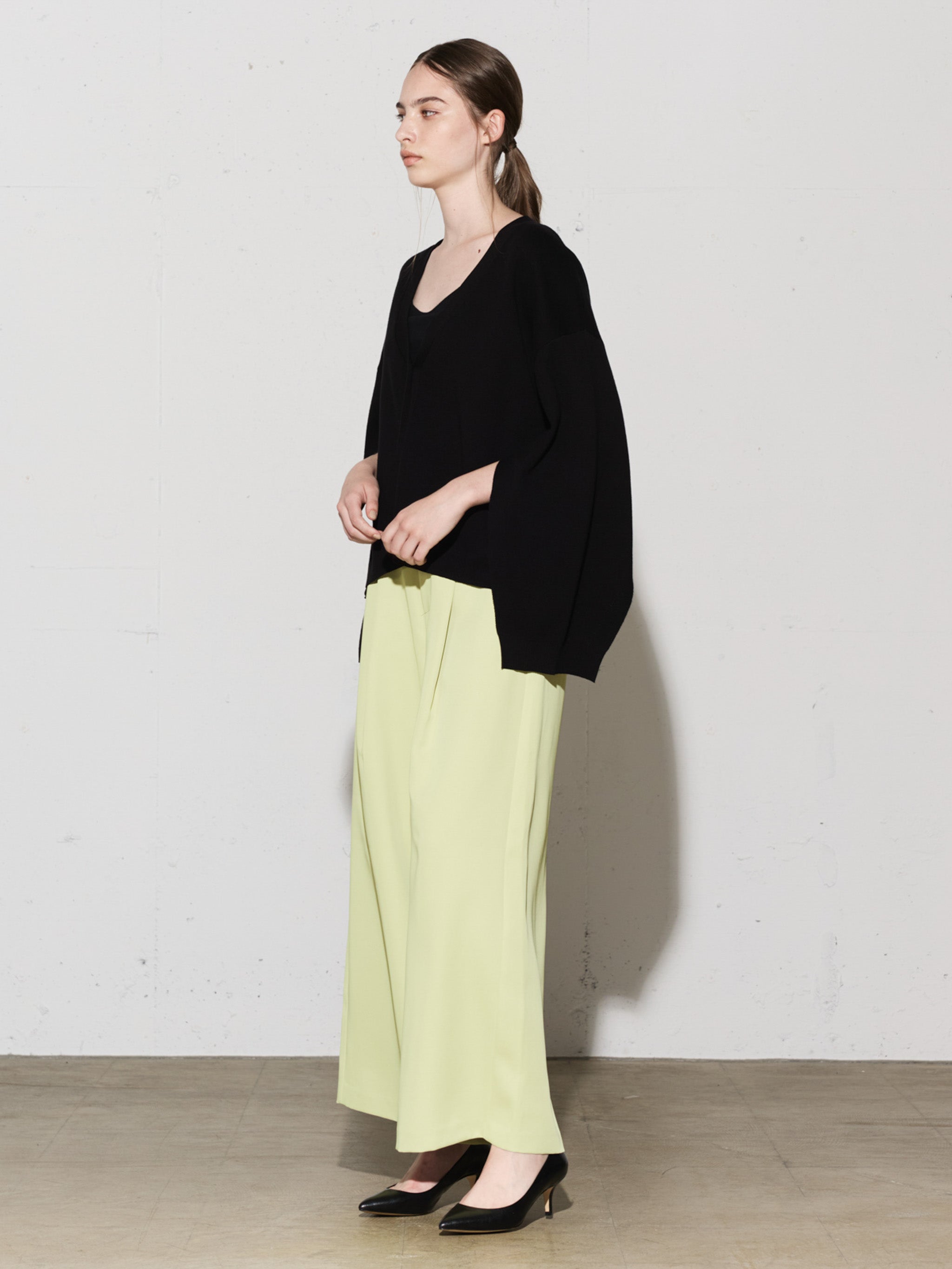 slit sleeve knit cardigan