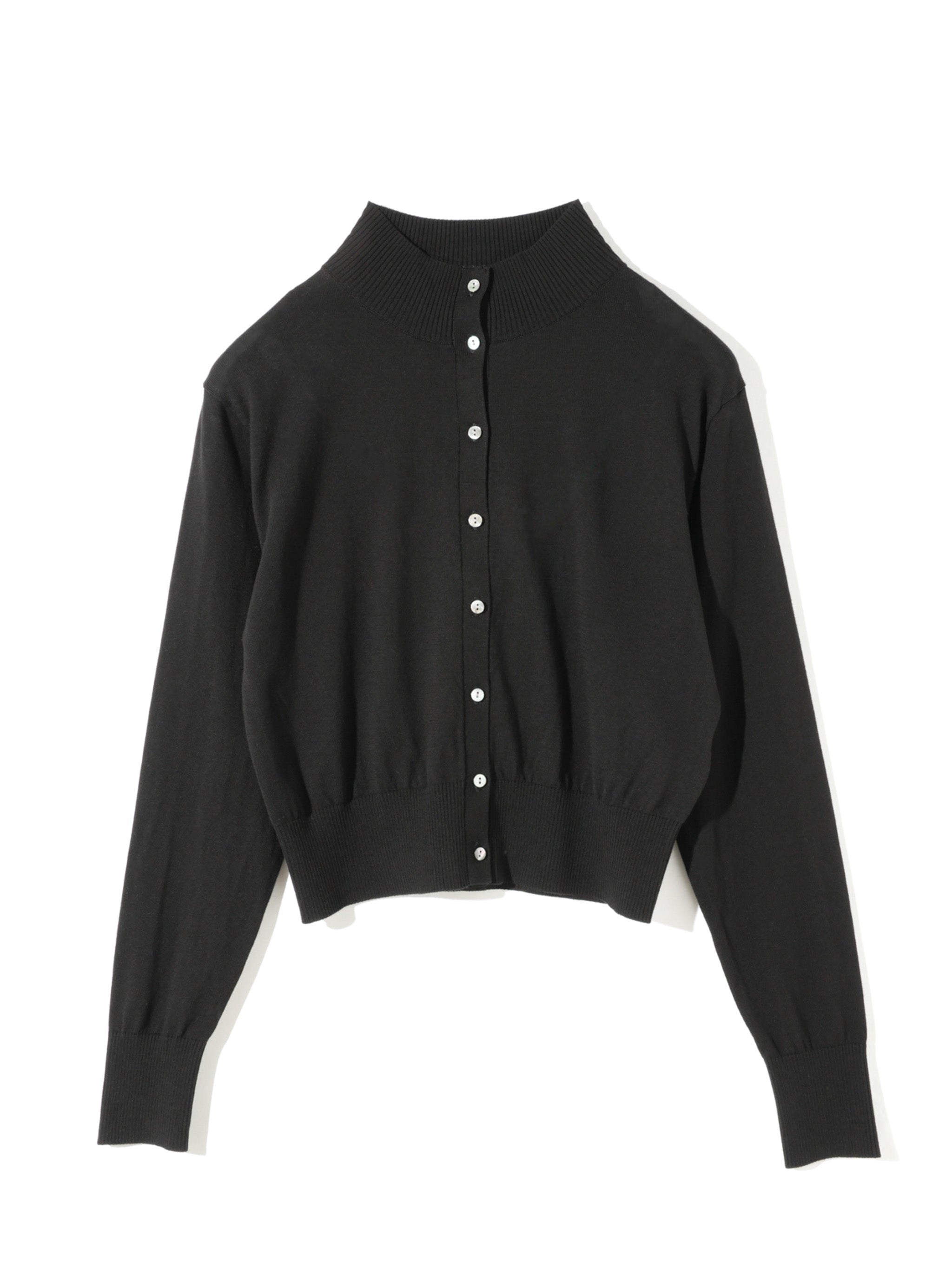 high neck short cardigan