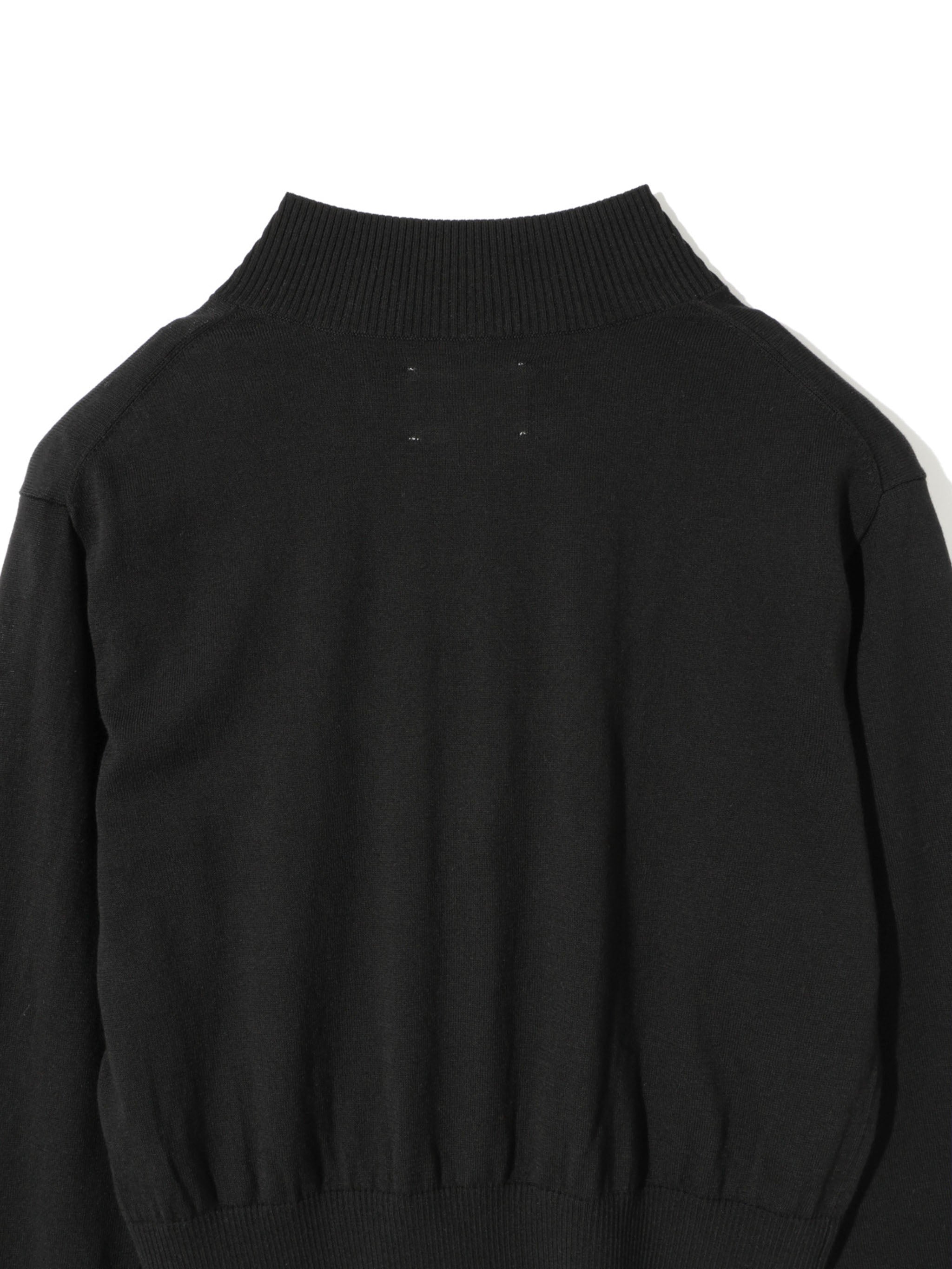 high neck short cardigan