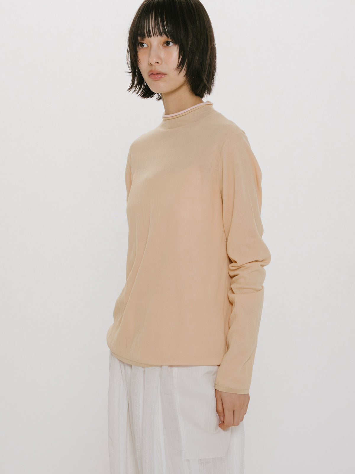 sheer layered turtle neck P/O