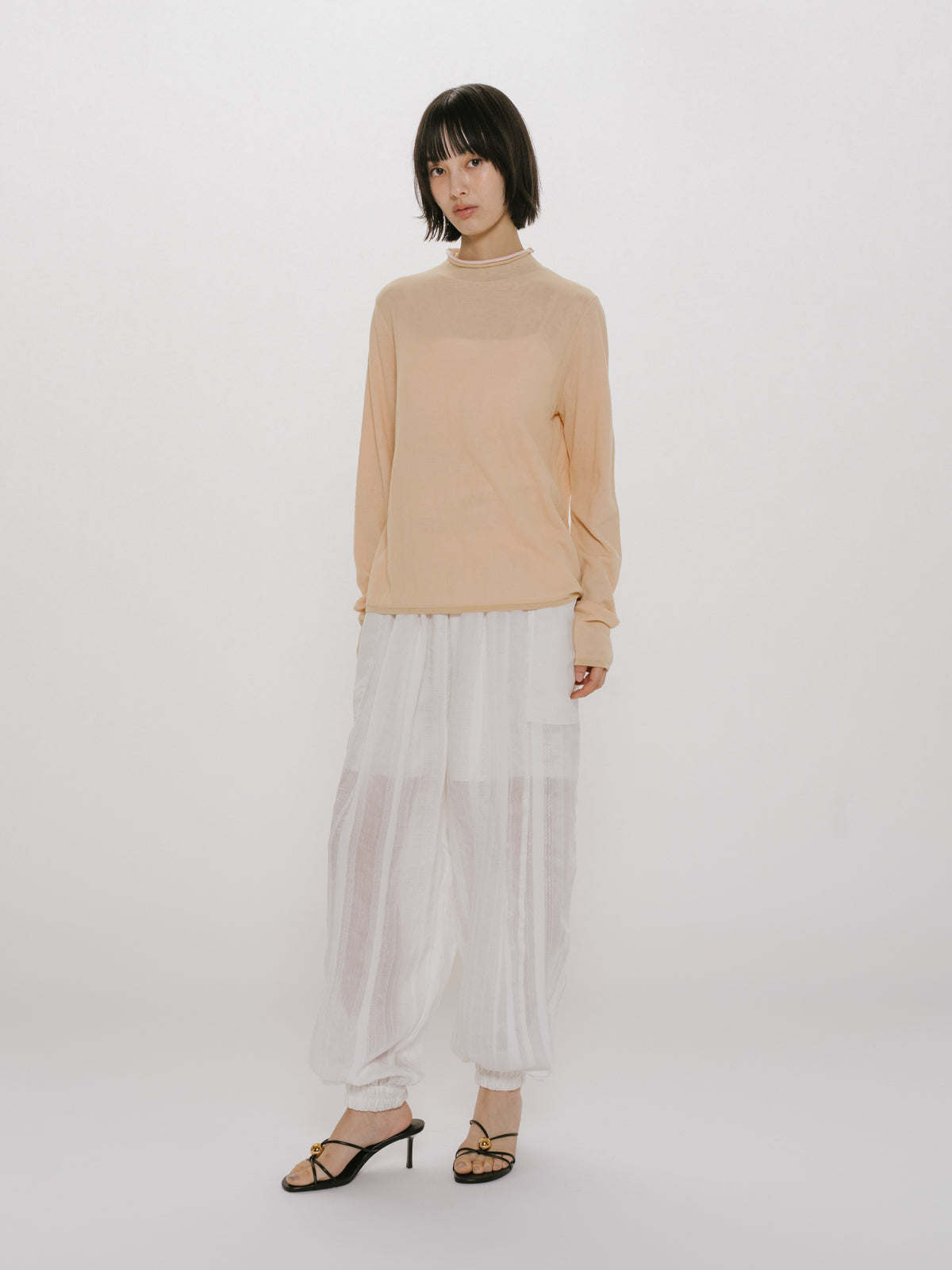sheer layered turtle neck P/O
