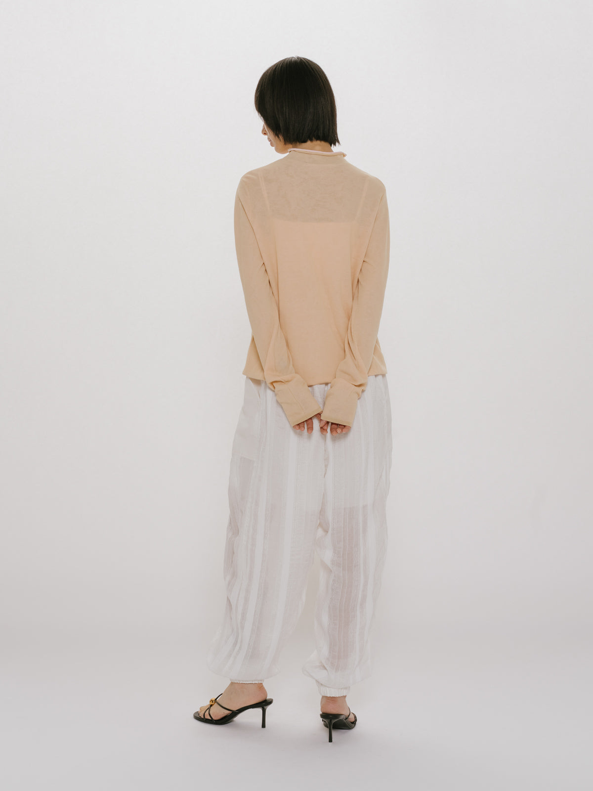 sheer layered turtle neck P/O