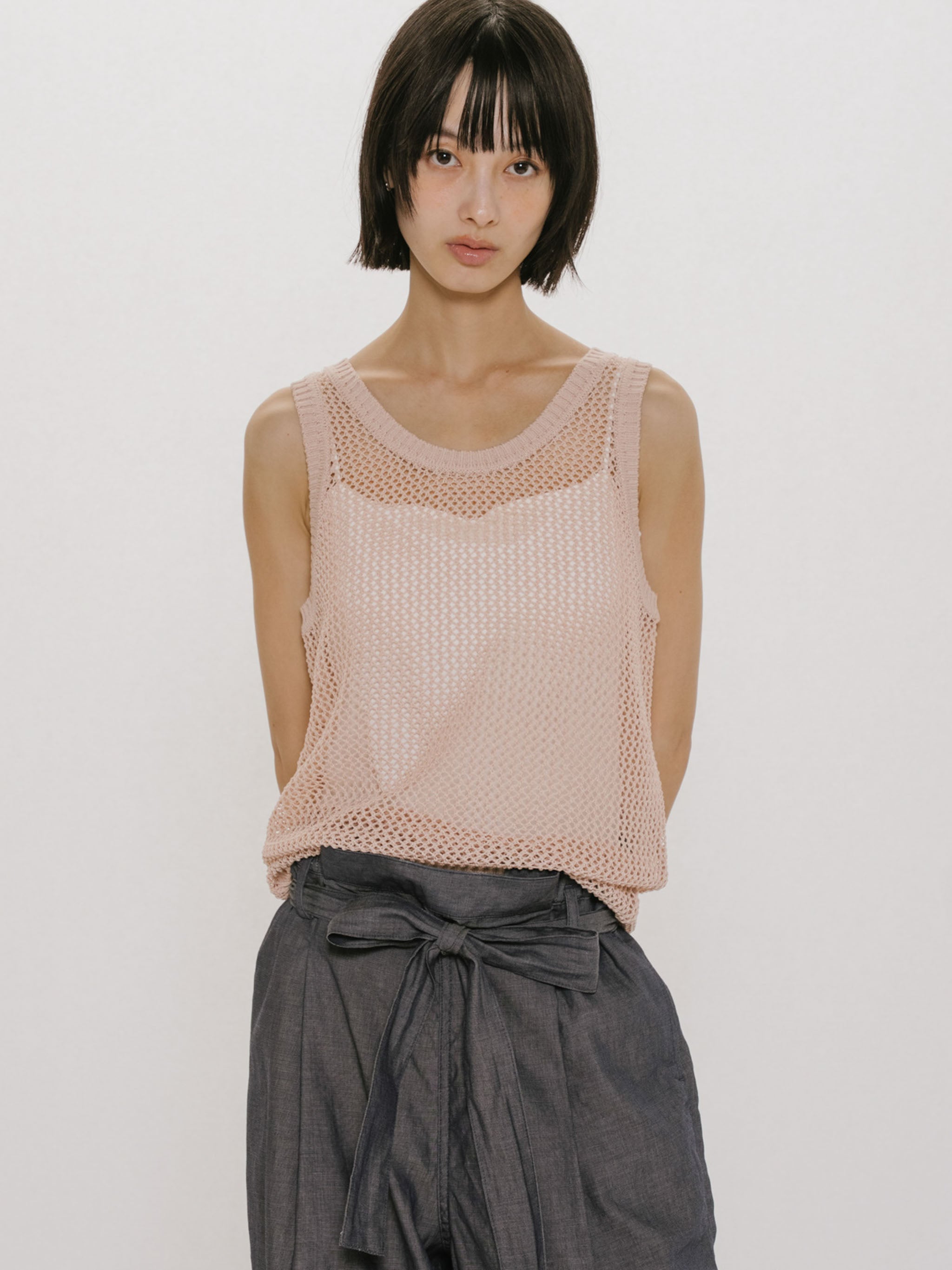 mesh tank pullover