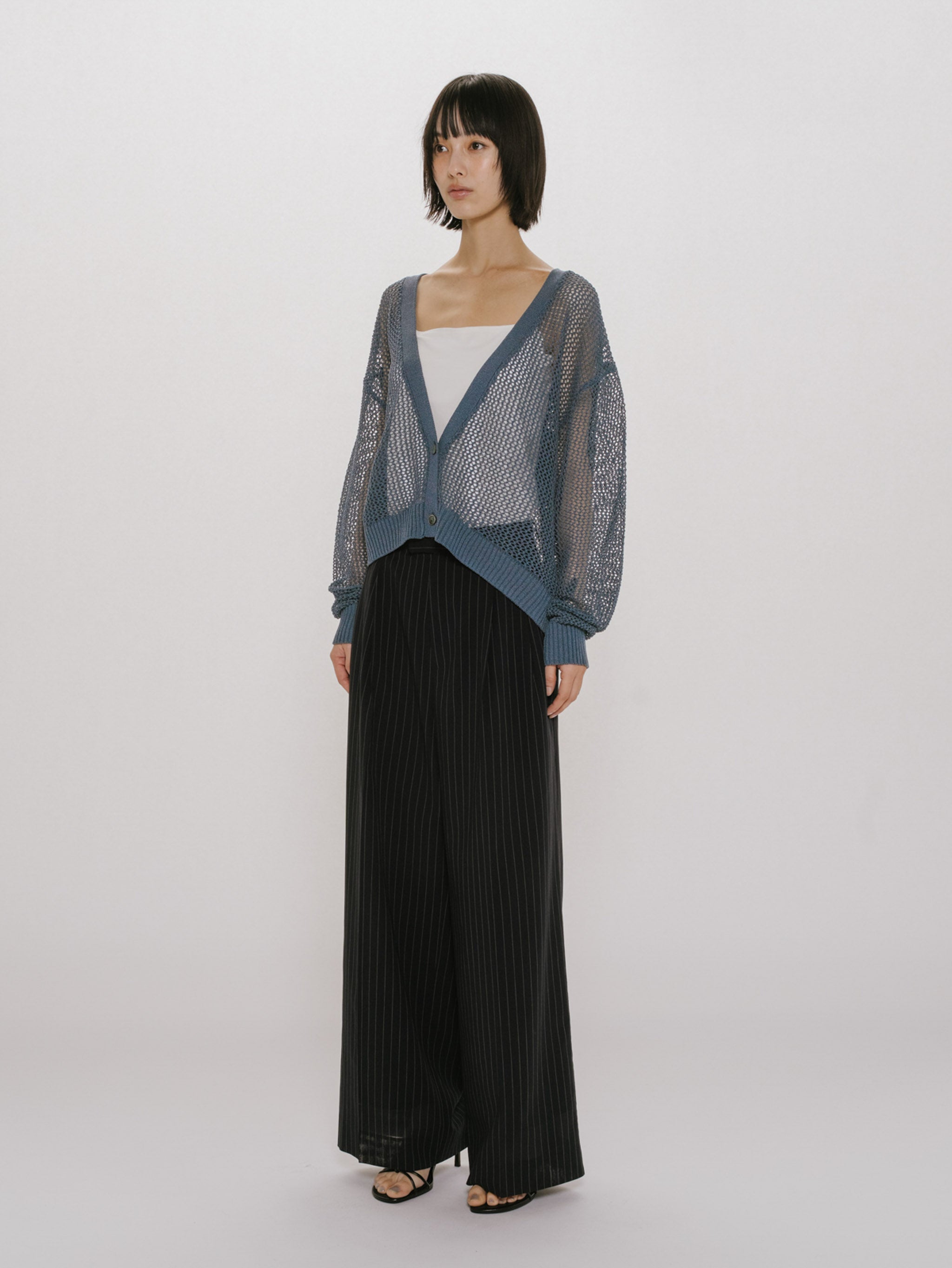 mesh short cardigan