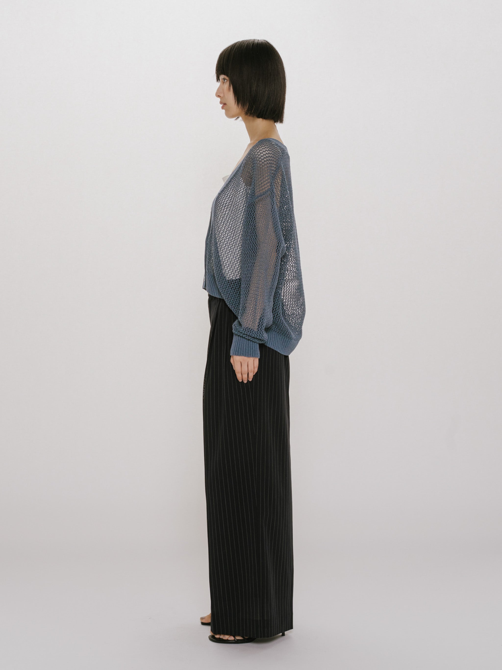 mesh short cardigan