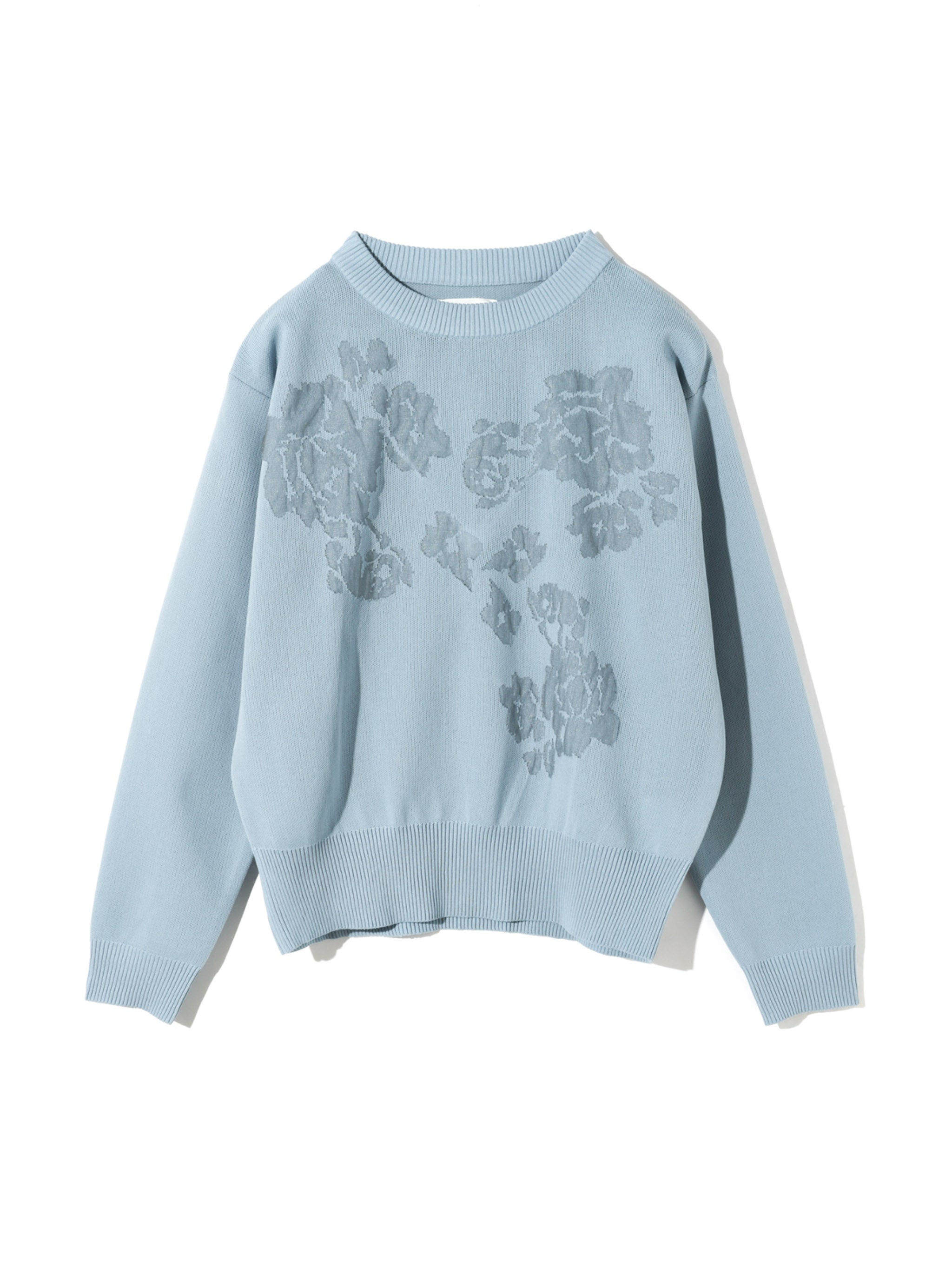 flower jacquard pullover