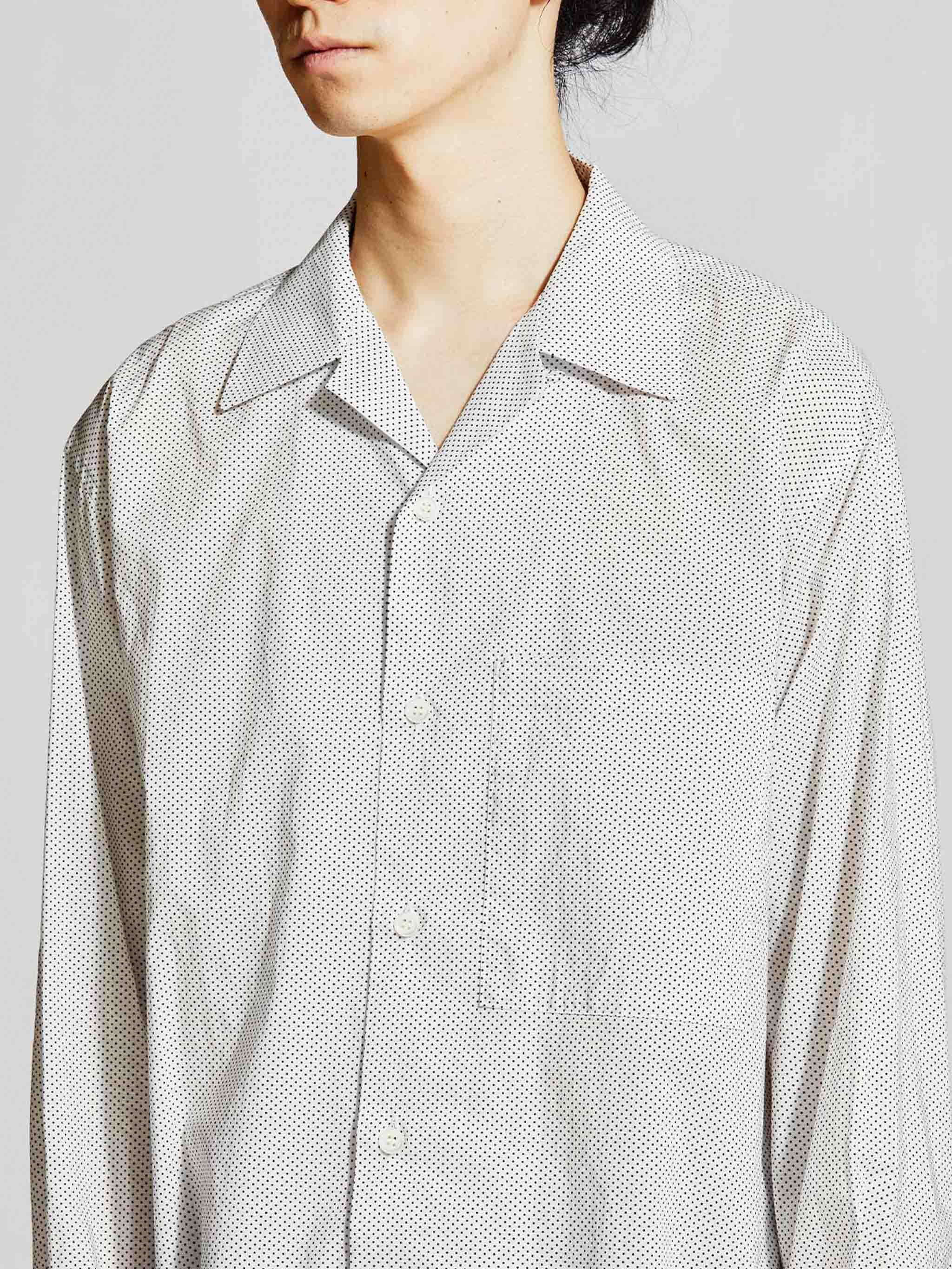 Men’s dot print open collar shirt【3-1129】