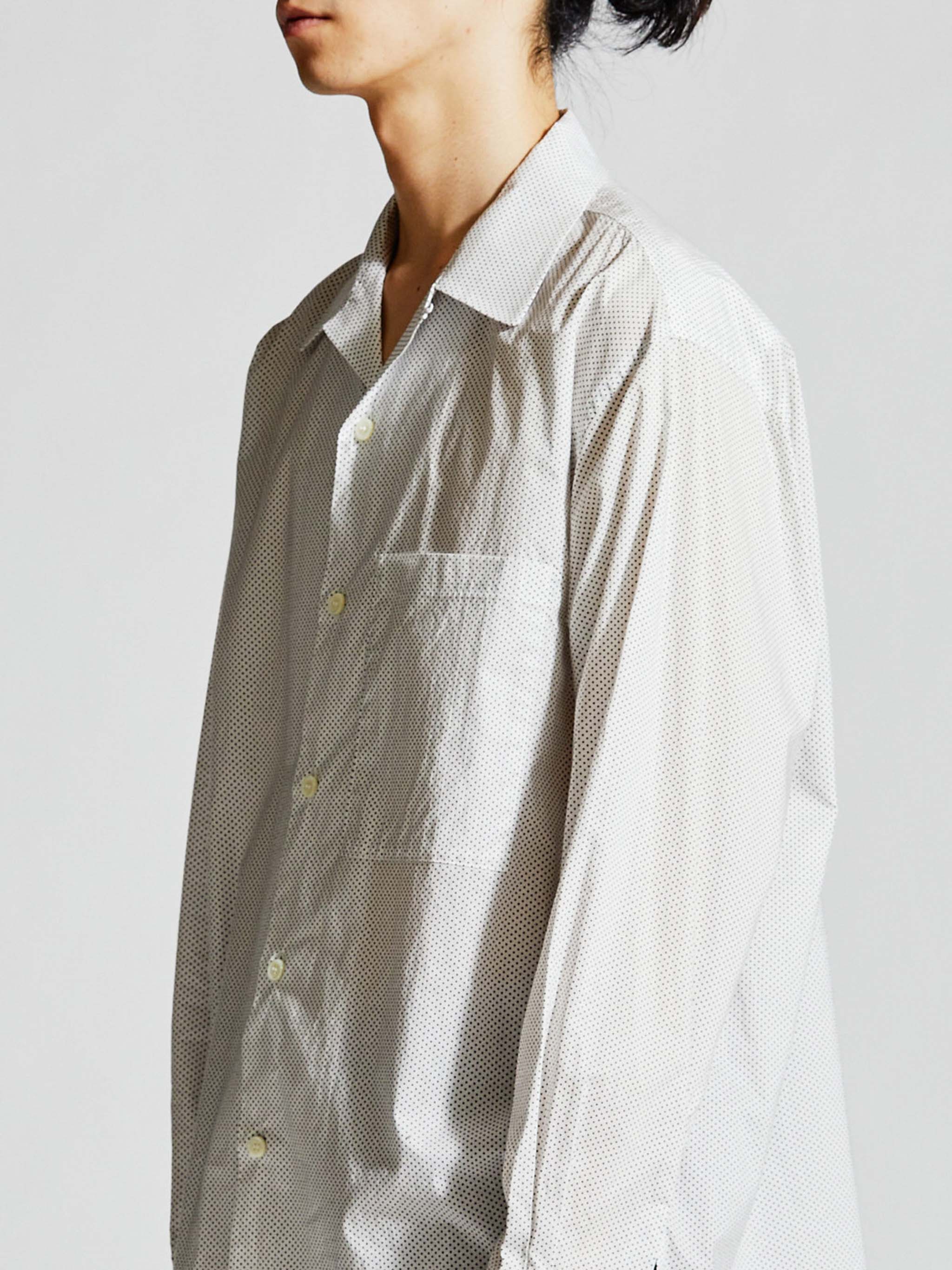 Men’s dot print open collar shirt【3-1129】