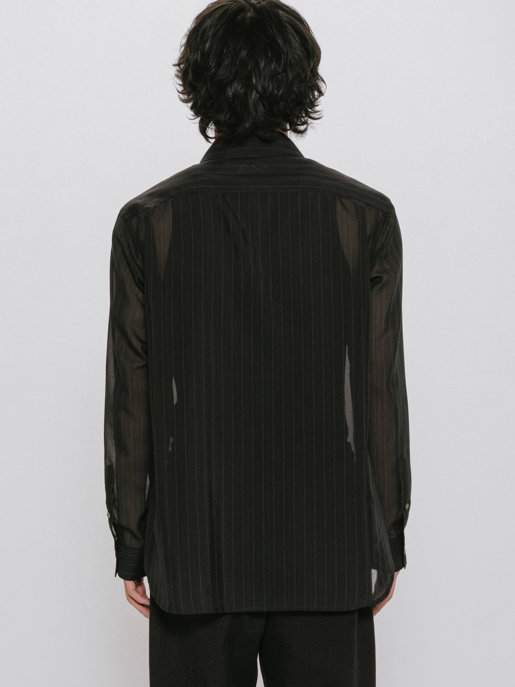 sheer stripe shirt