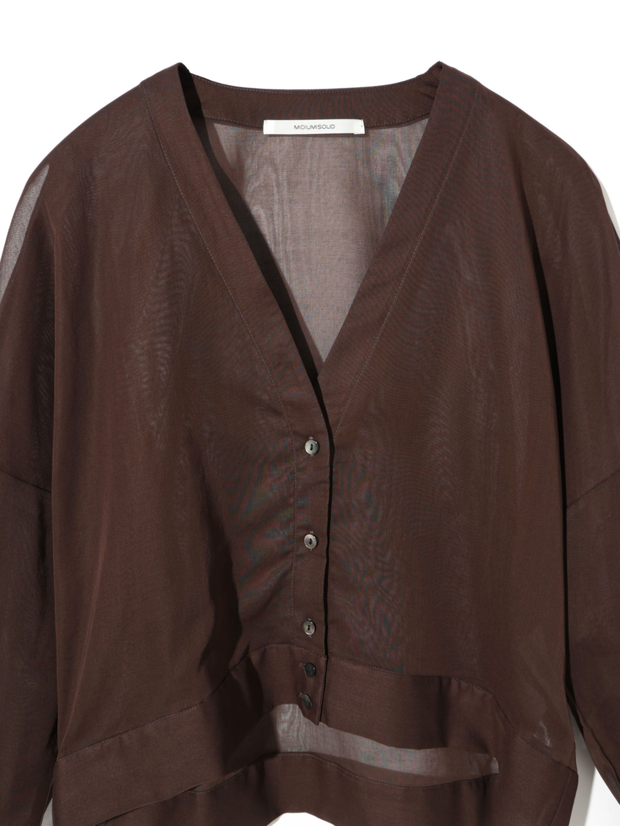 sheer voil V neck cardigan