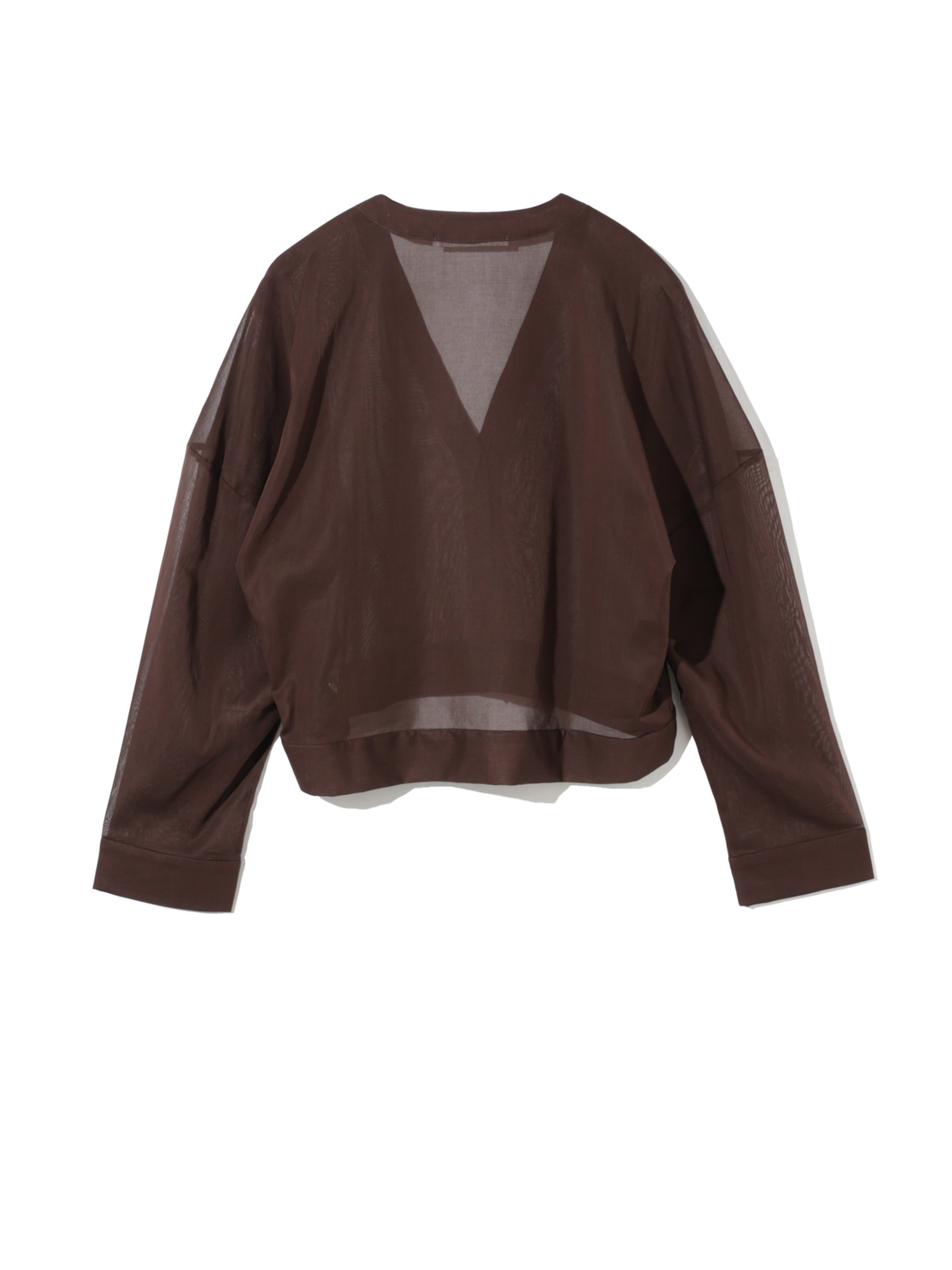 sheer voil V neck cardigan