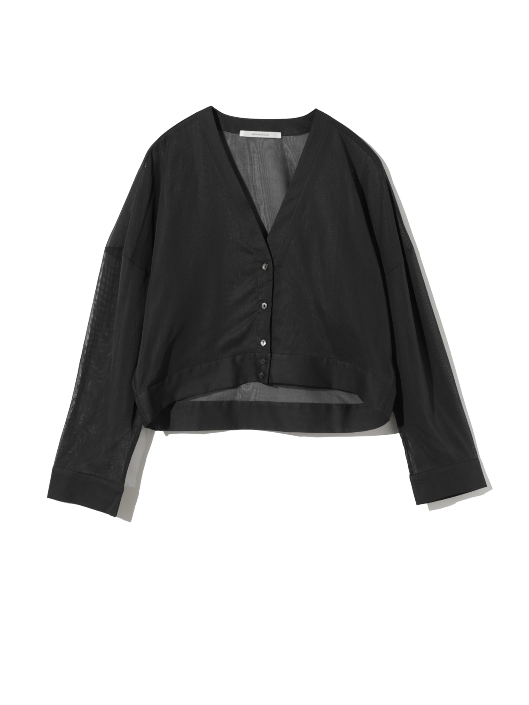 sheer voil V neck cardigan