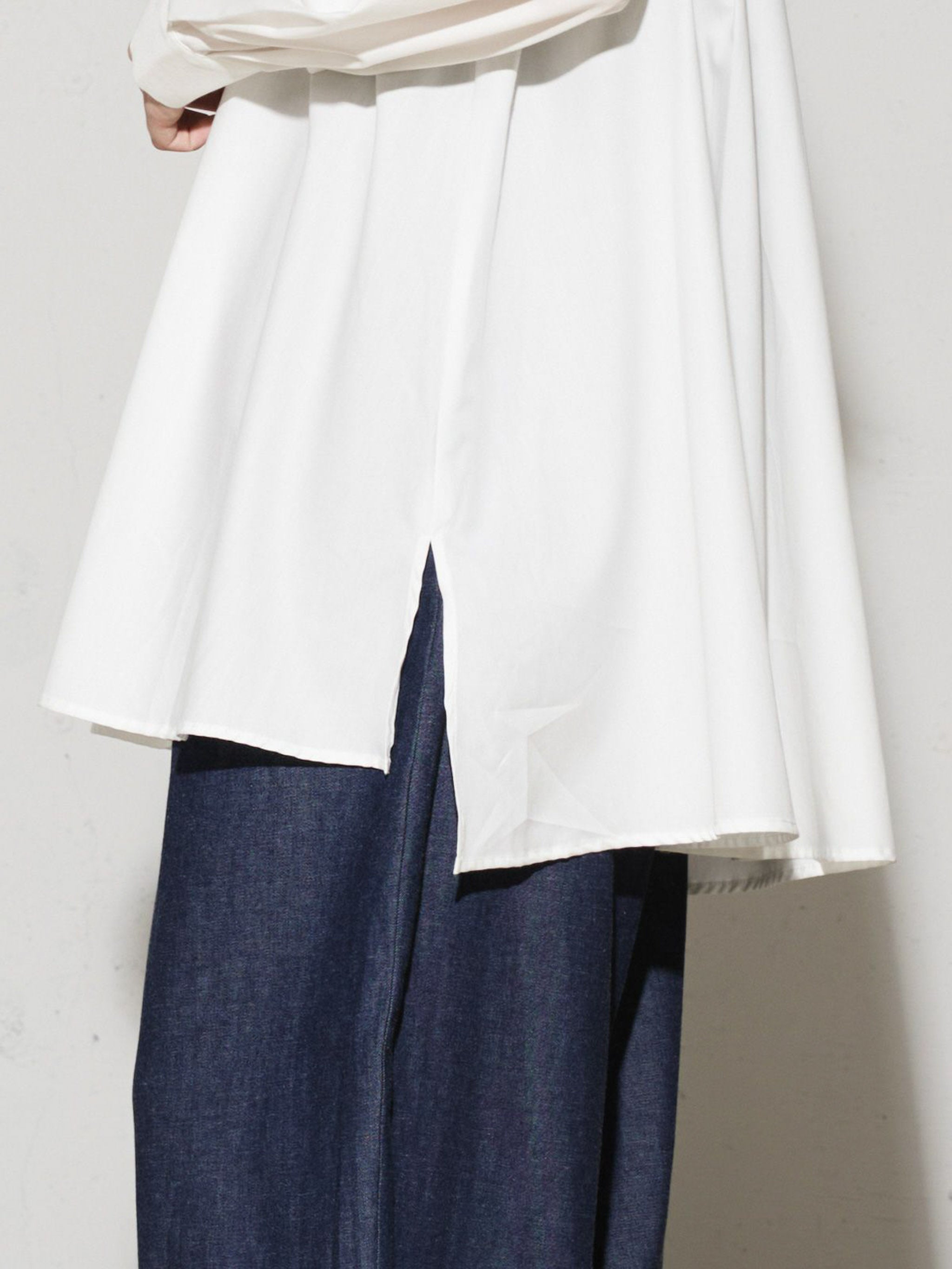 スリットスリーブチュニックシャツ