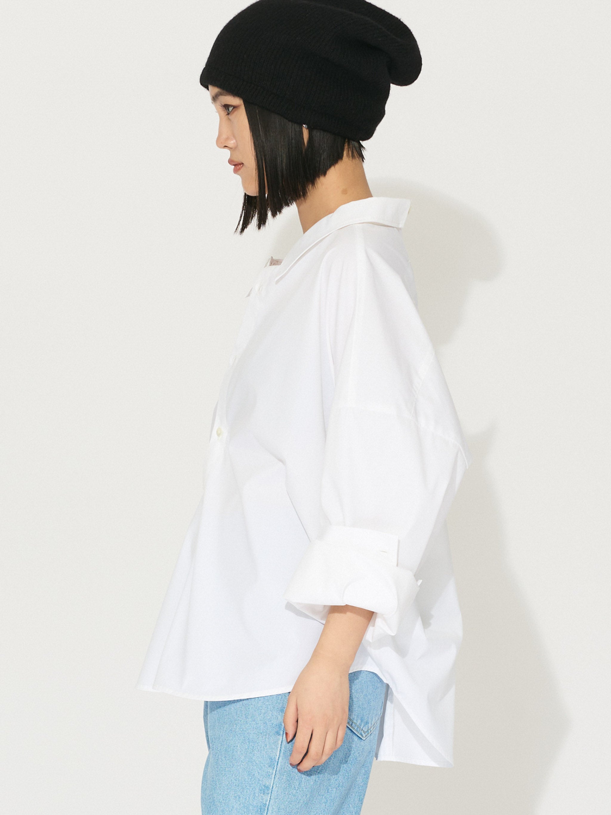 drop shoulder wide shirt