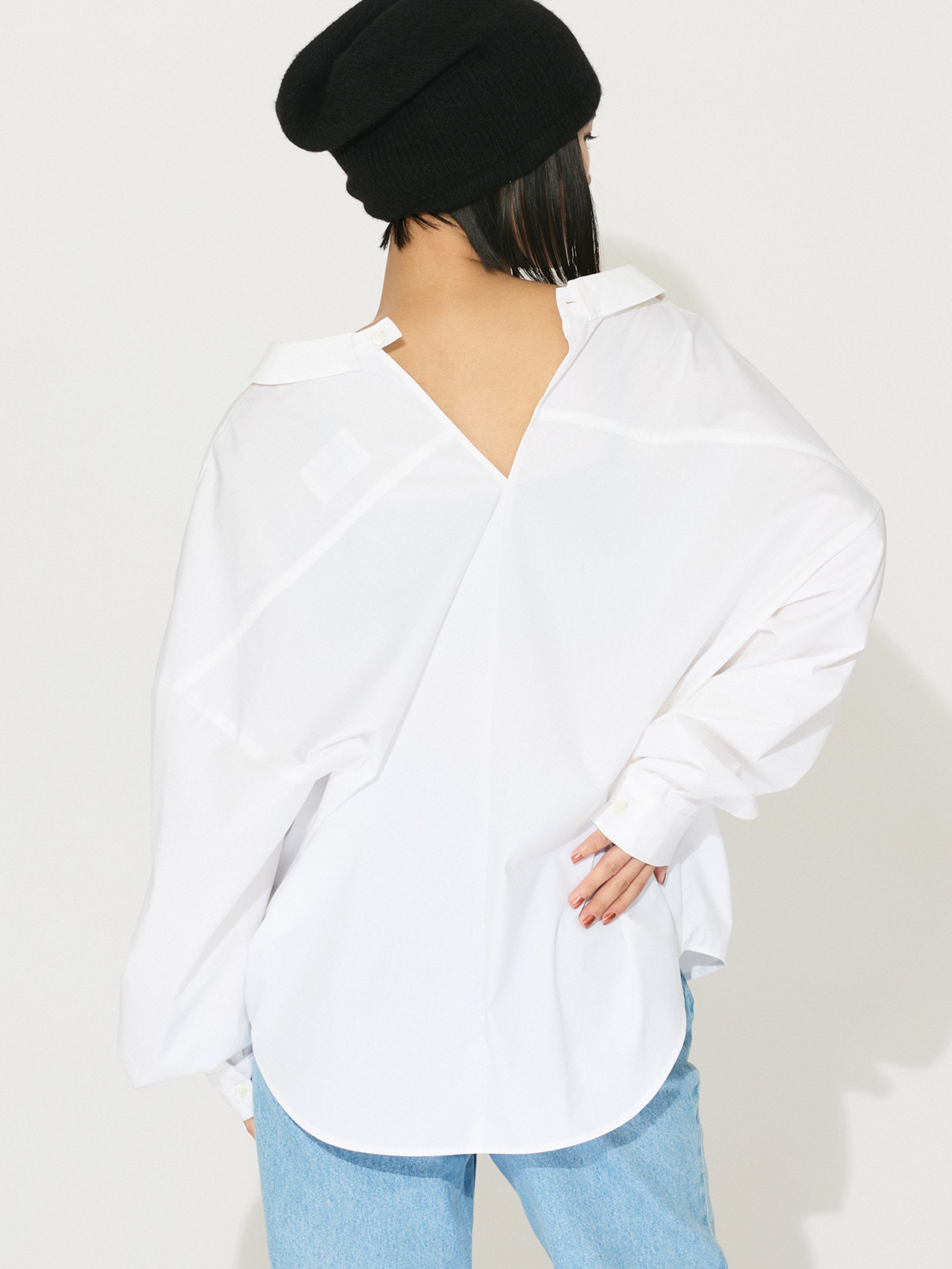 drop shoulder wide shirt