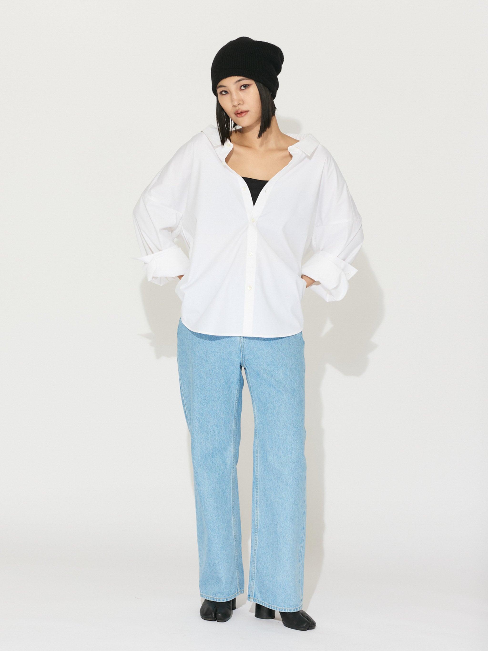 drop shoulder wide shirt