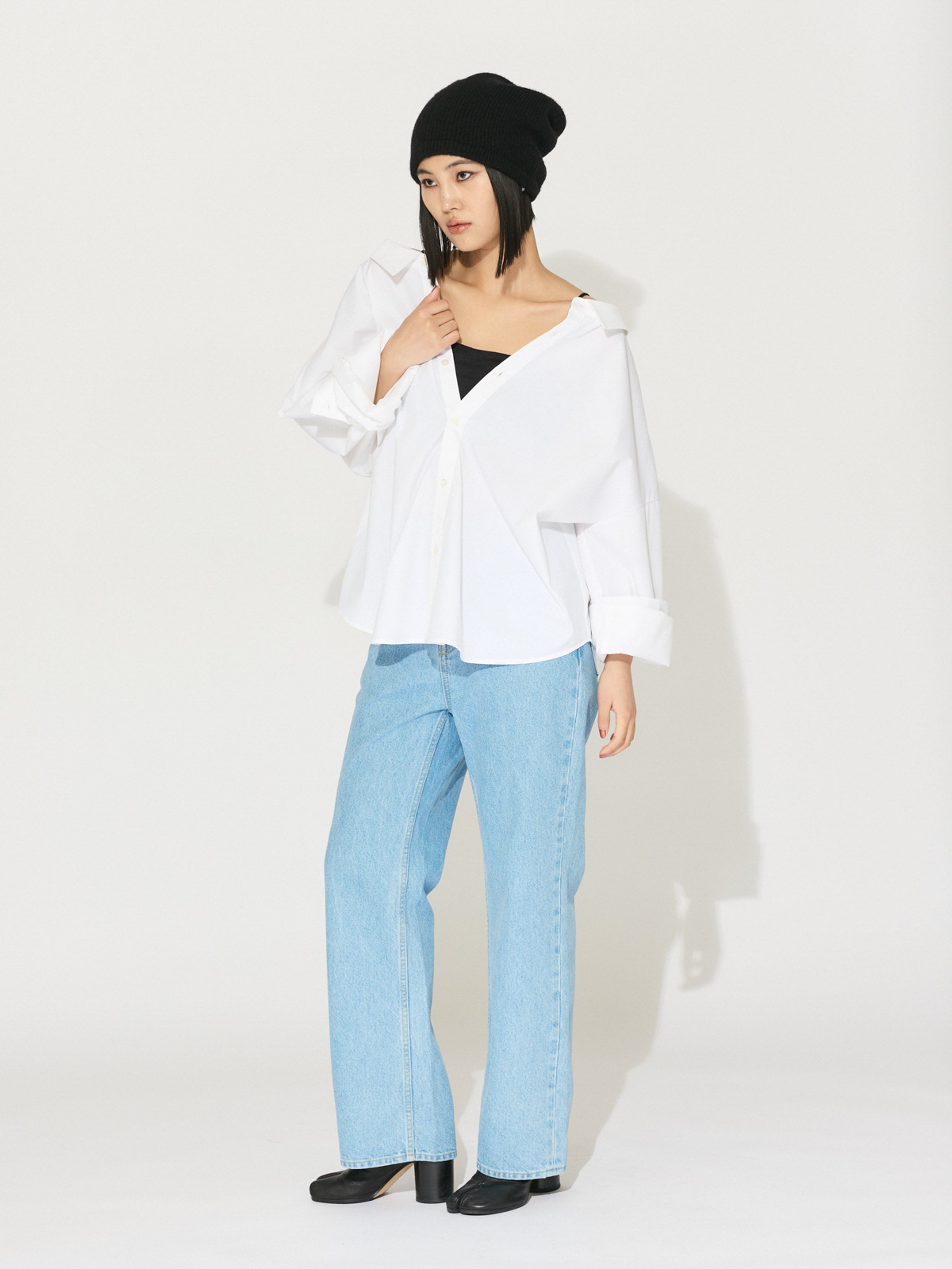 drop shoulder wide shirt