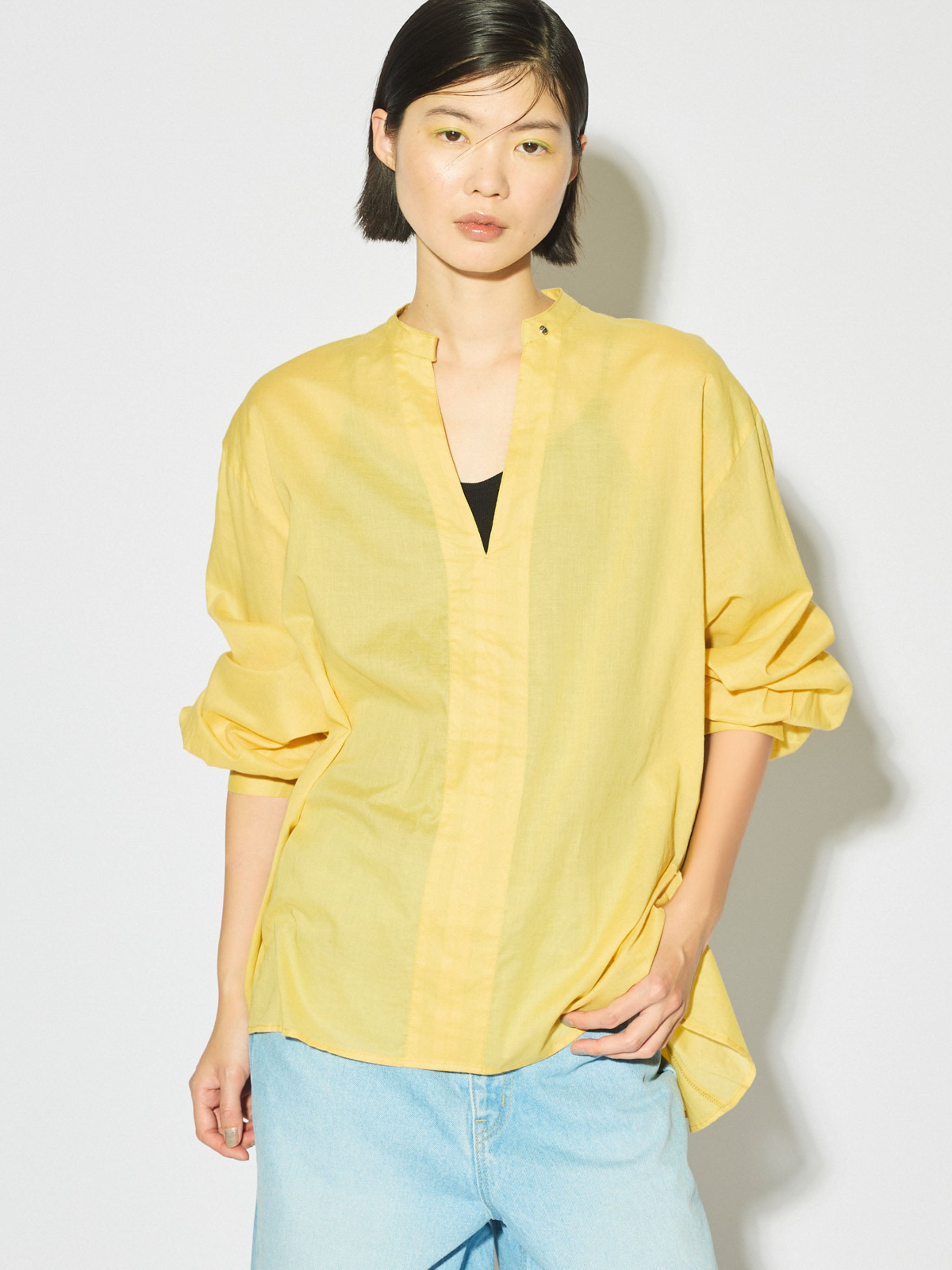 stand collar skipper shirt