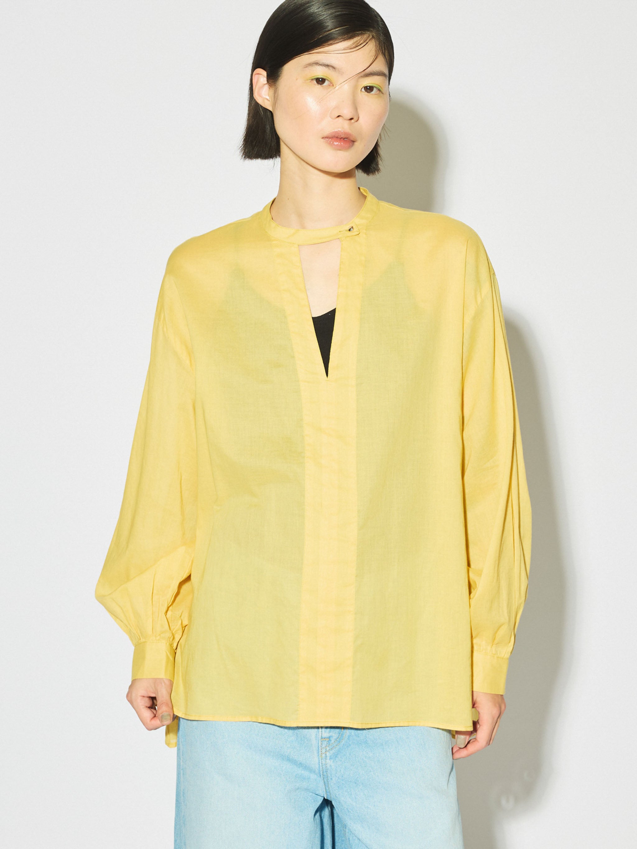 stand collar skipper shirt