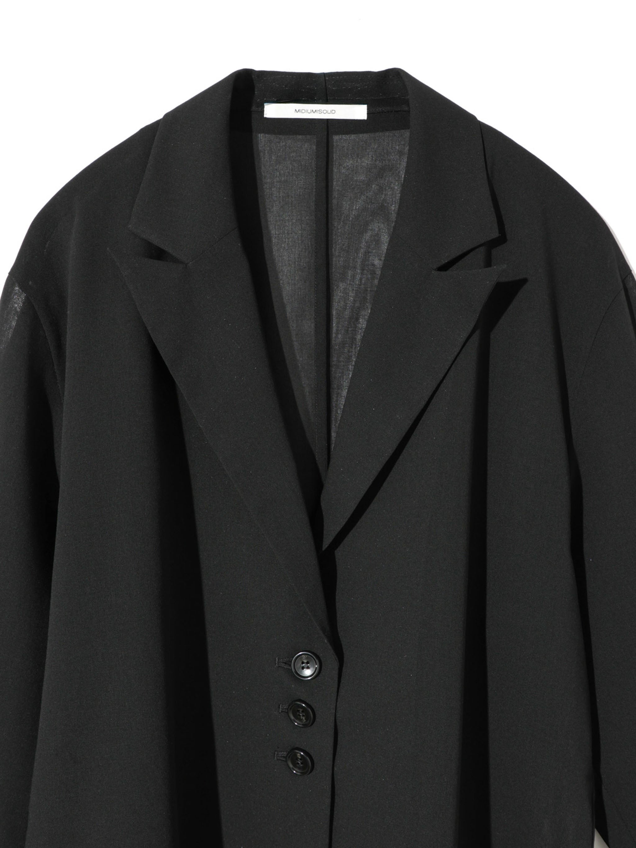 sheer tailored shirt jacket