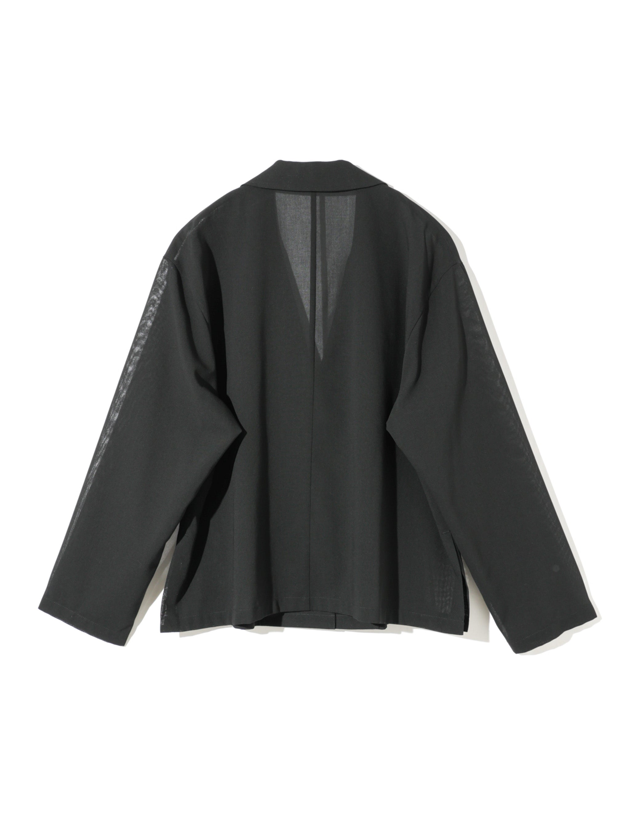 sheer tailored shirt jacket