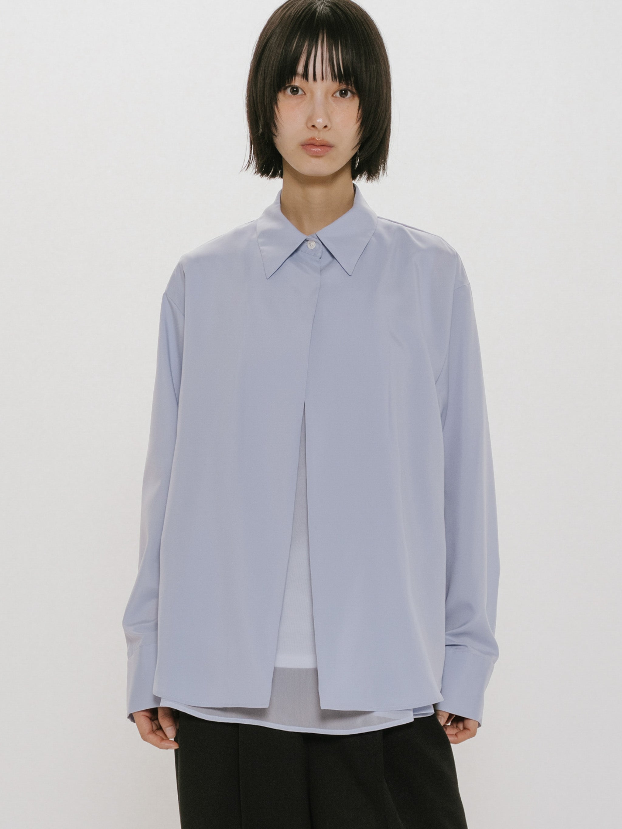 sheer layered shirt