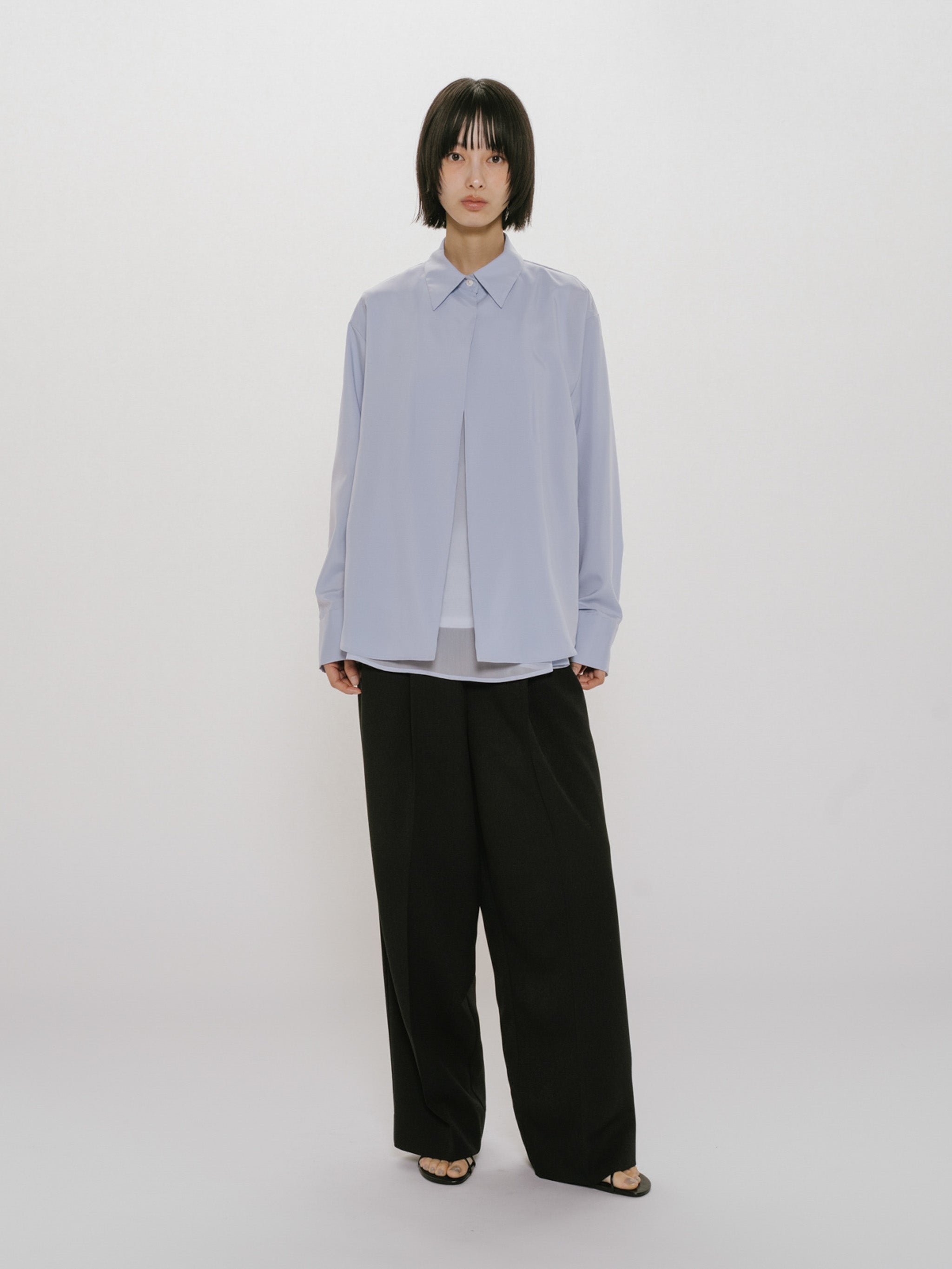 sheer layered shirt