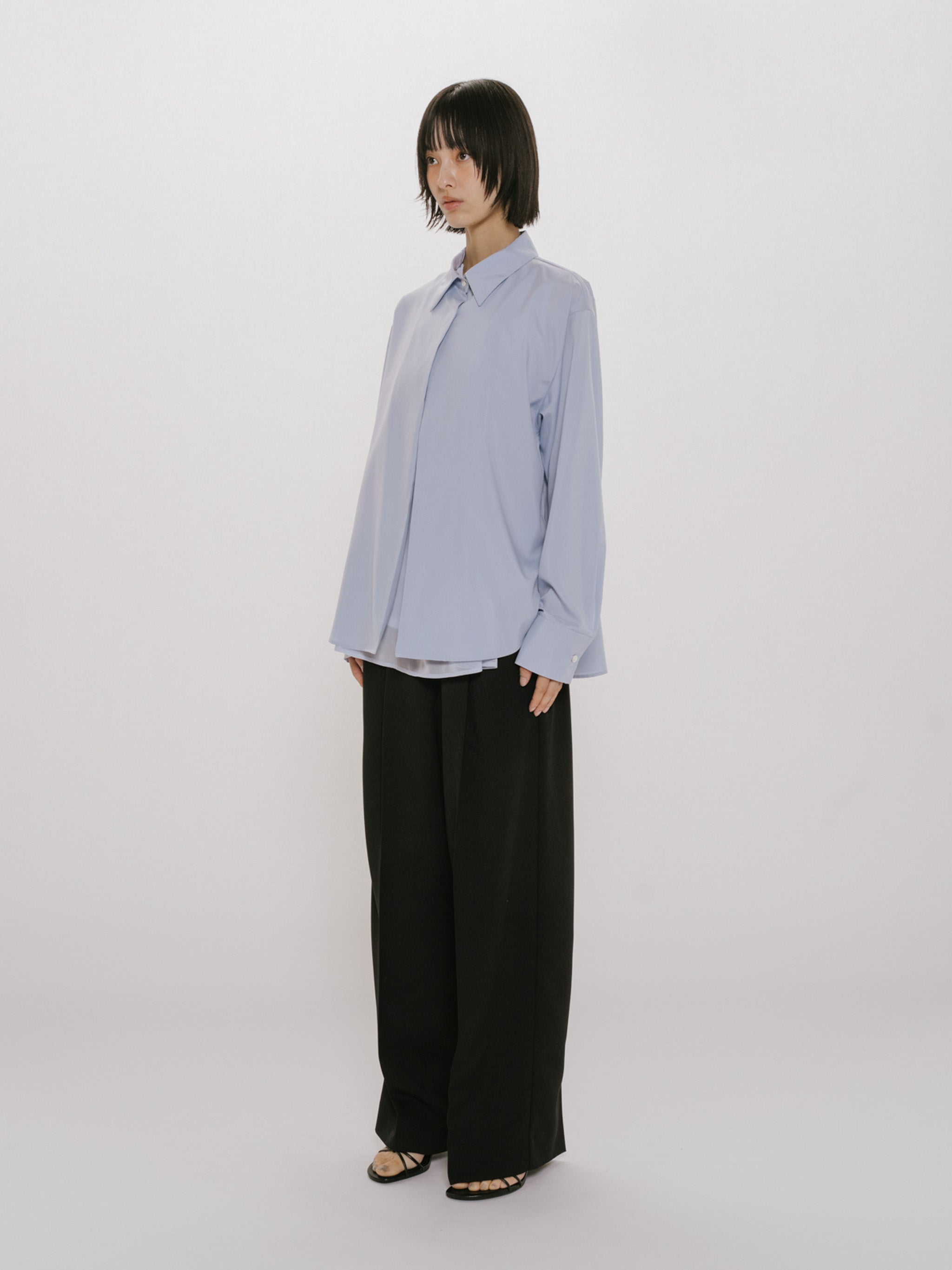sheer layered shirt