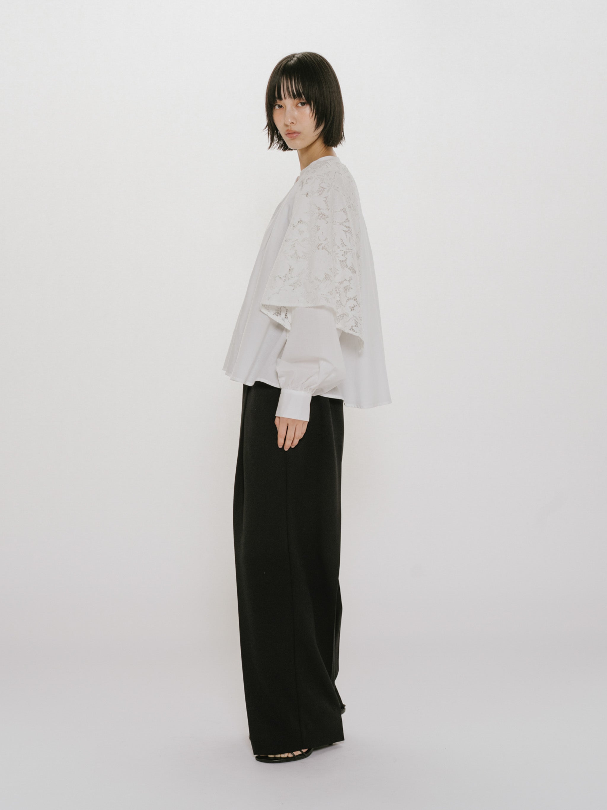 lace flare blouse