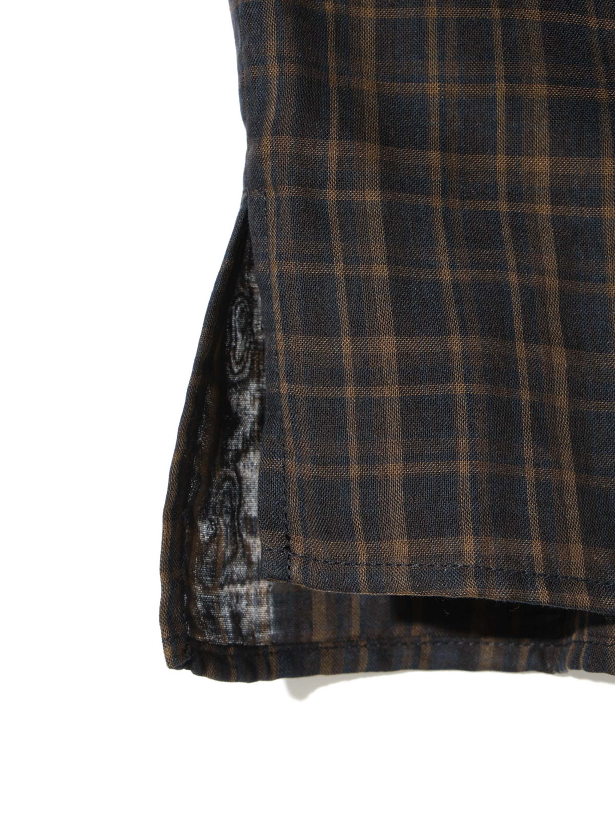 check big frill collar blouse