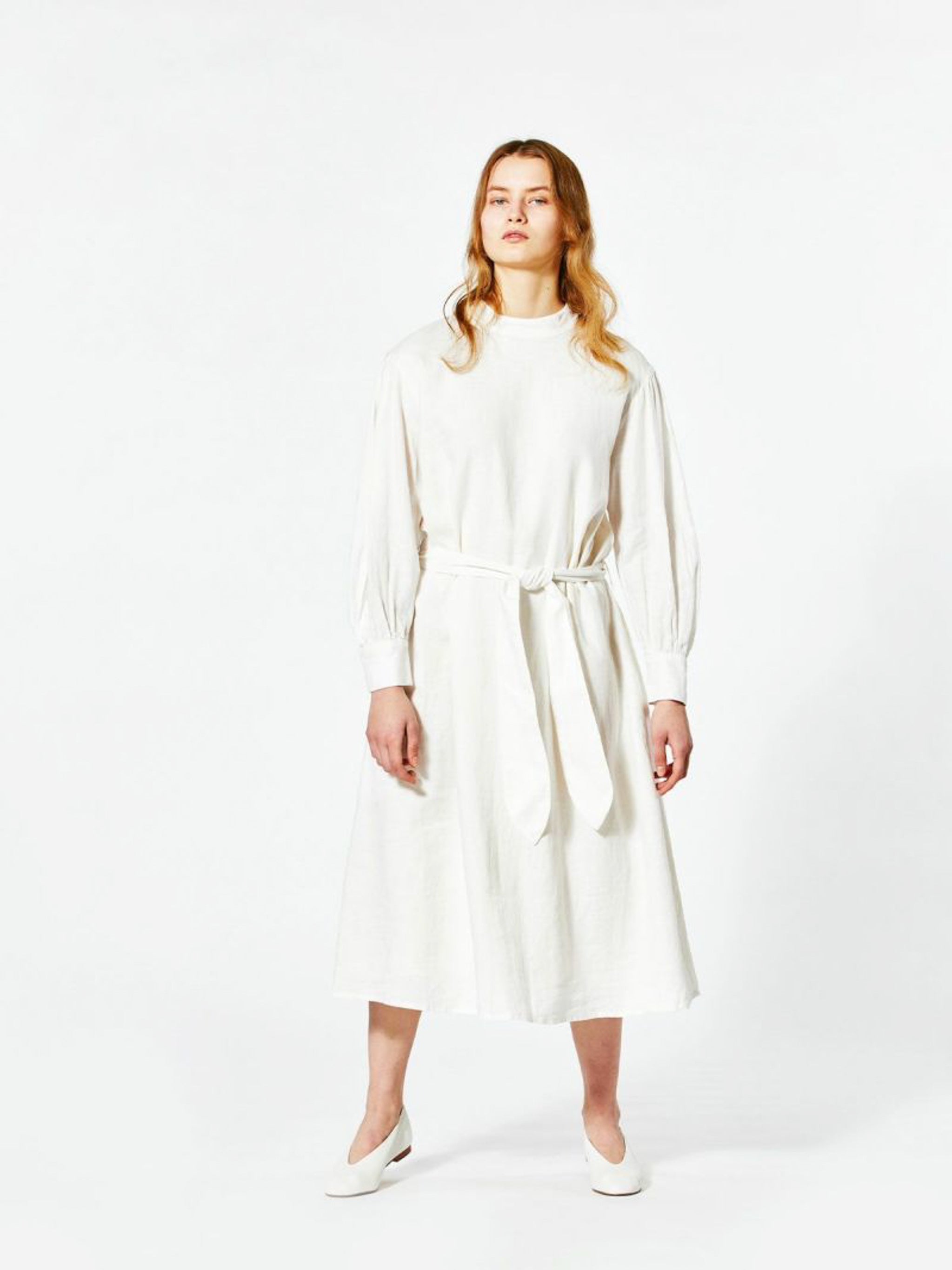 linen volume sleeve Aline one-piece【3-1252】