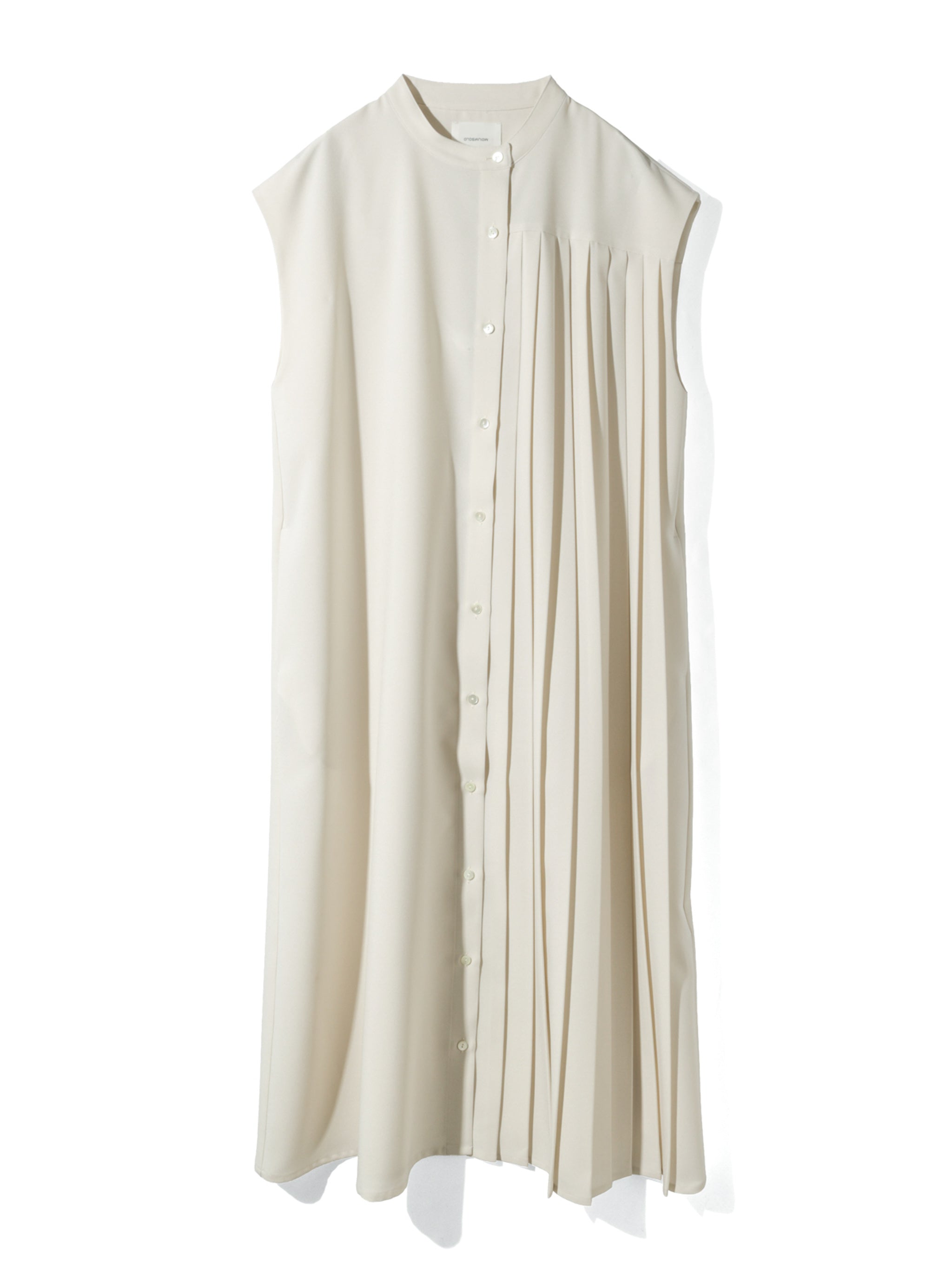 asymmetrical pleated sleeveless onepiece