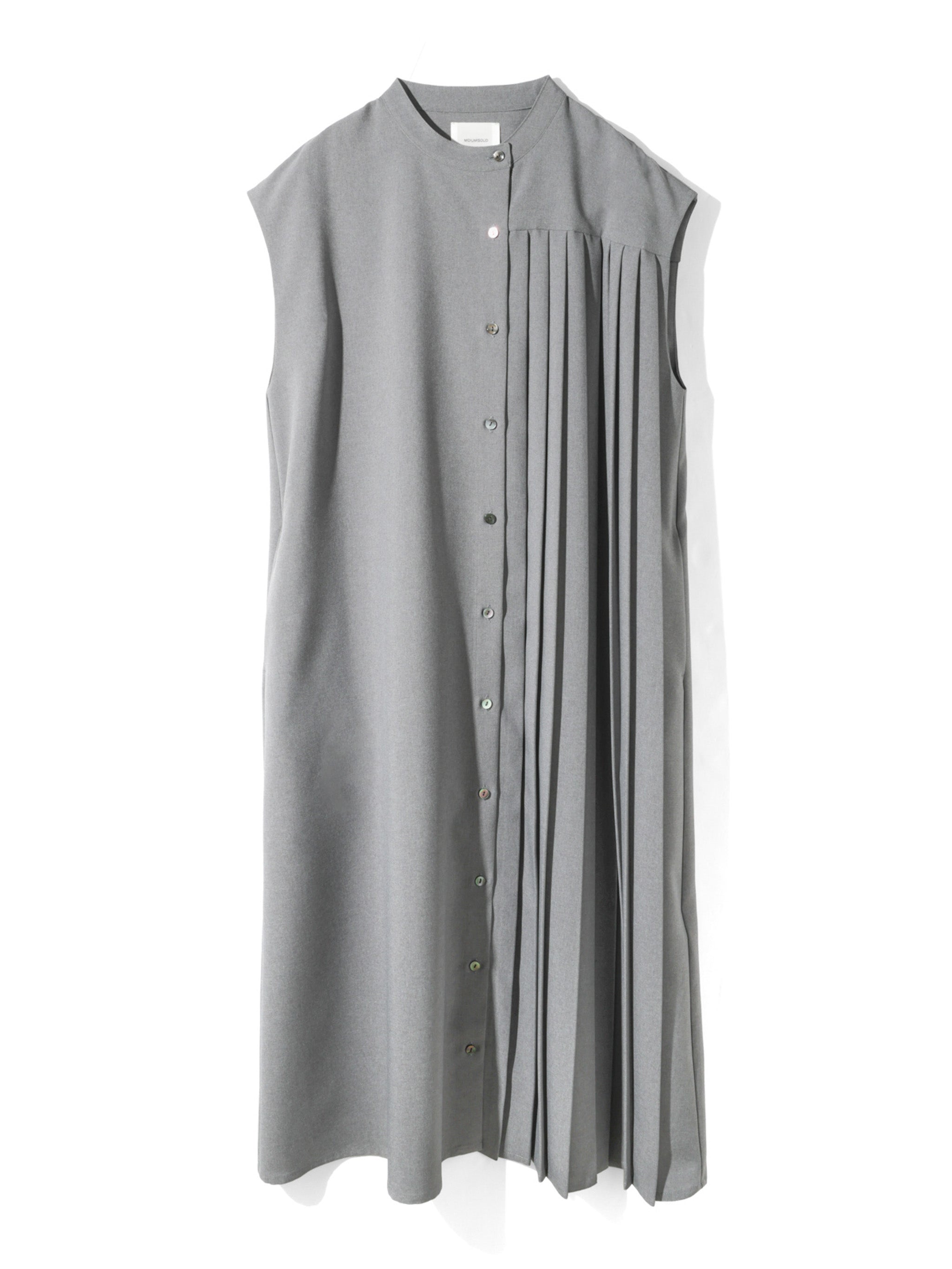 asymmetrical pleated sleeveless onepiece
