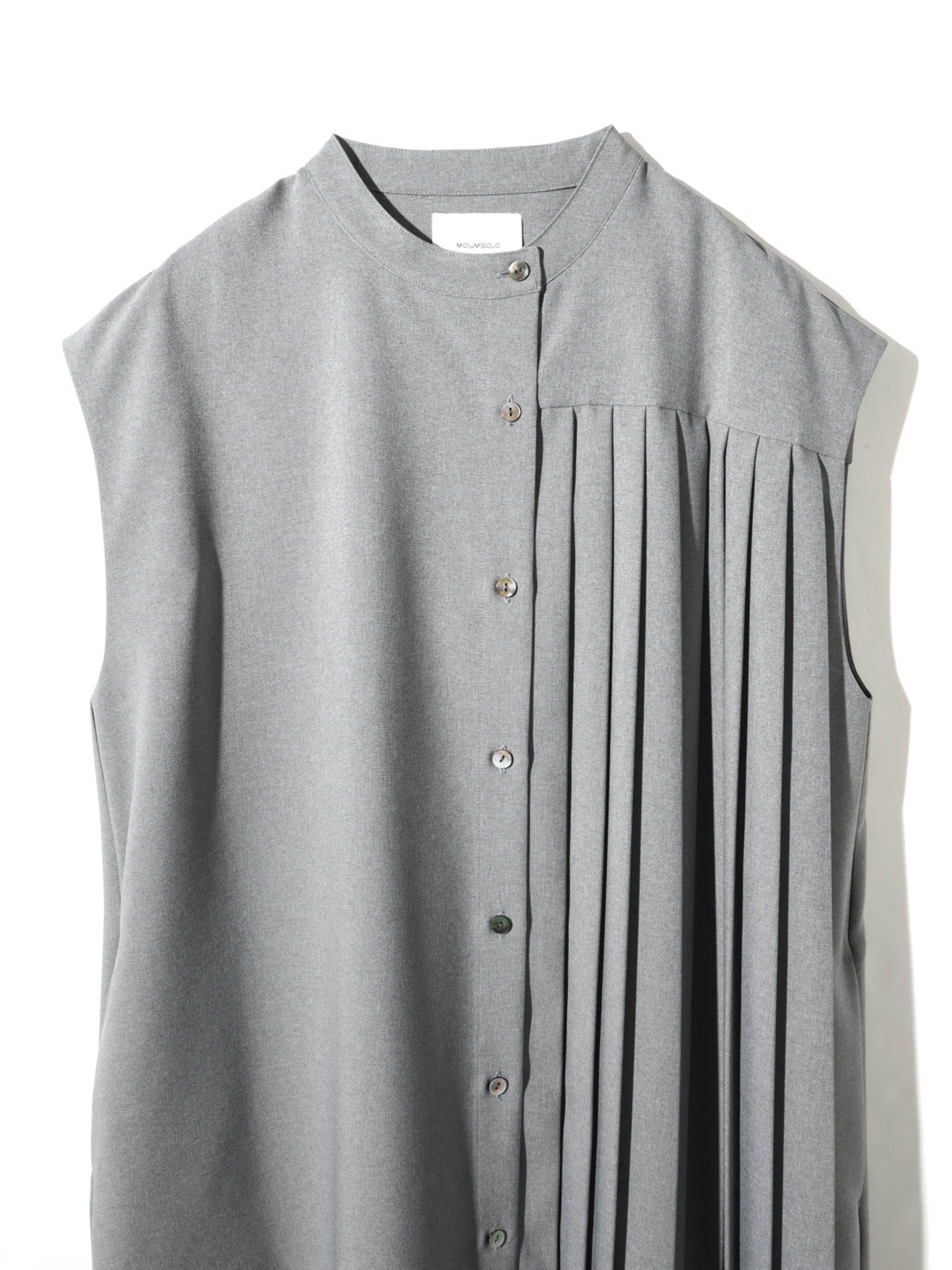 asymmetrical pleated sleeveless onepiece