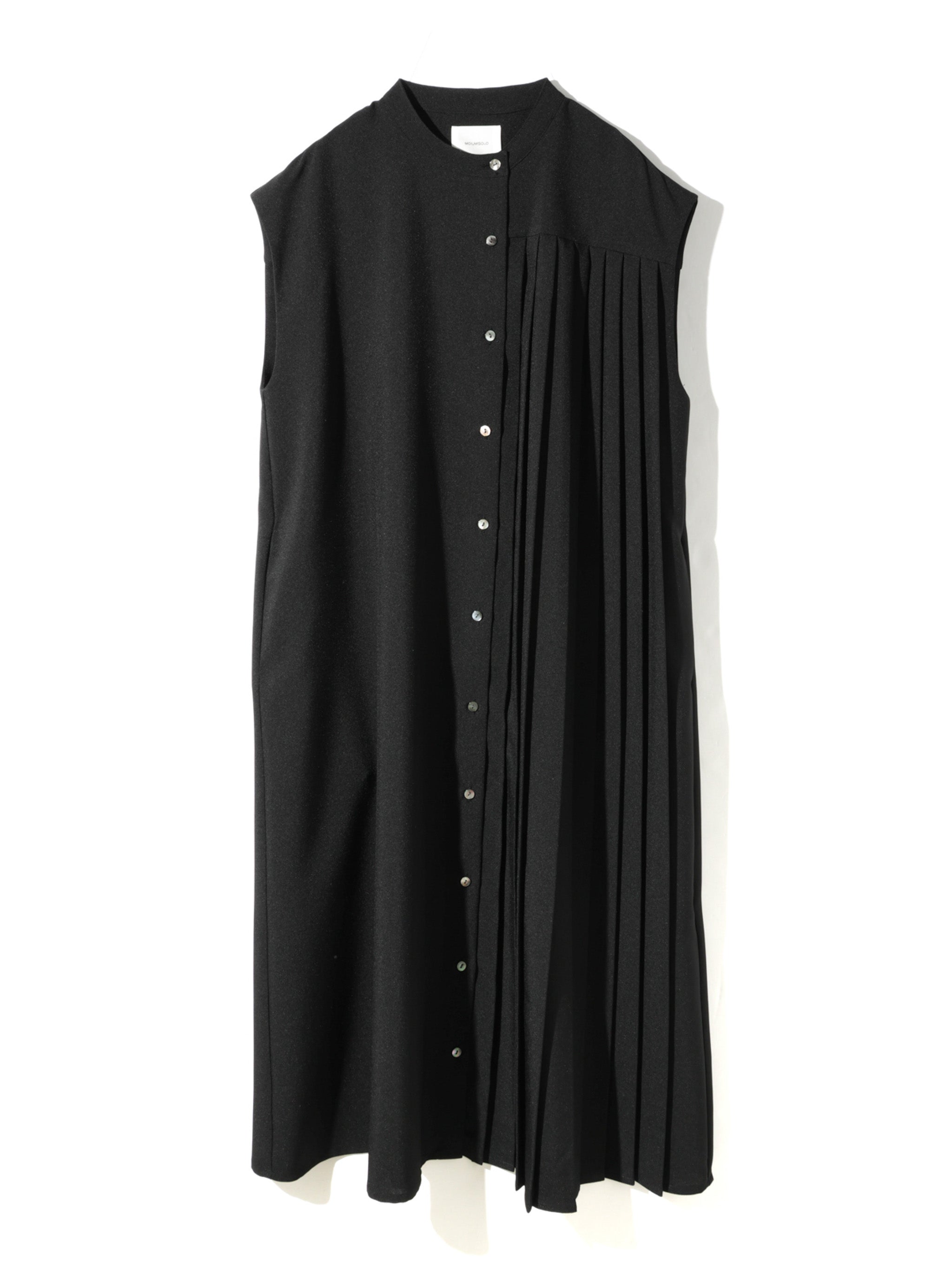 asymmetrical pleated sleeveless onepiece