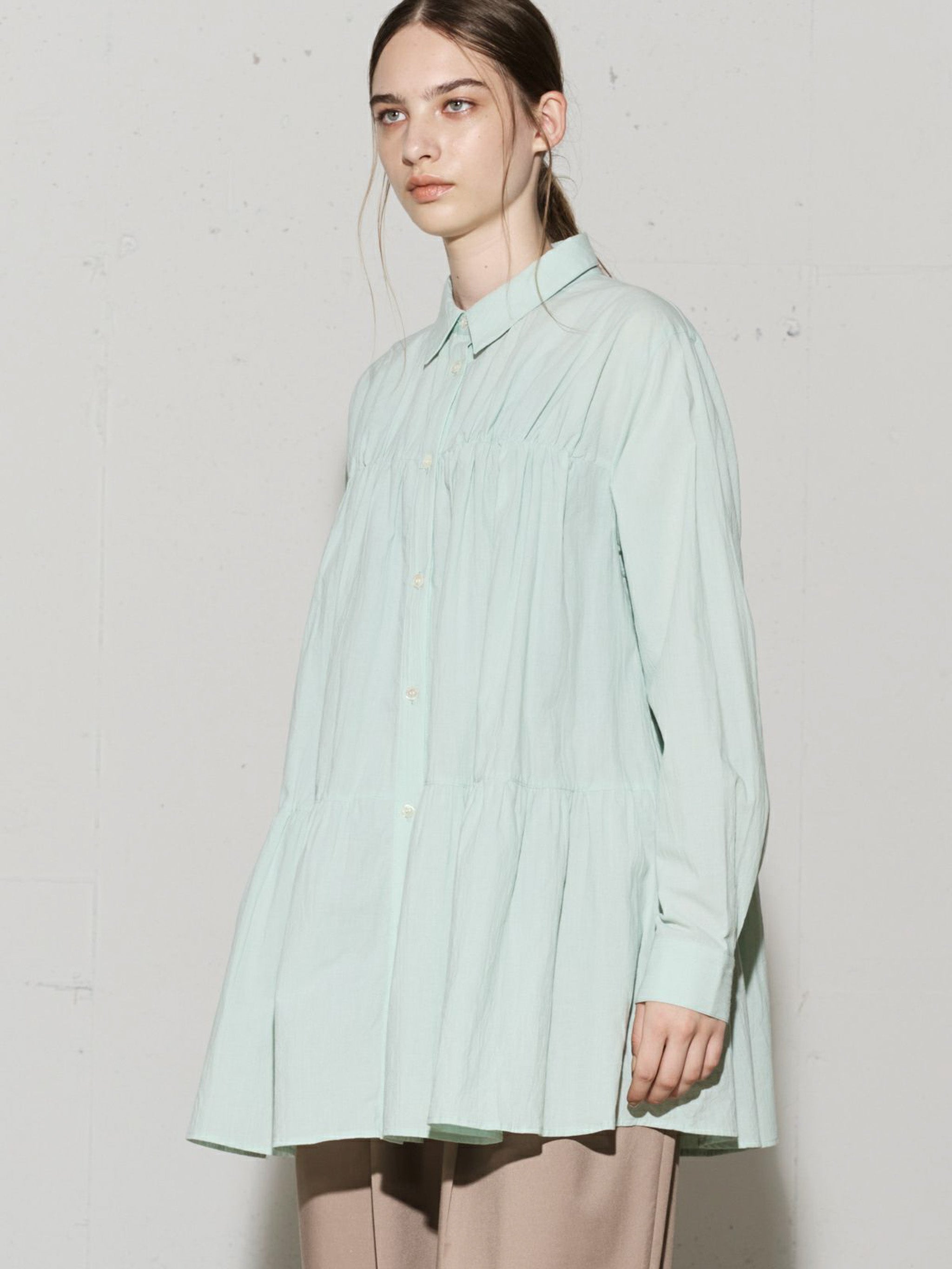 ティアードボリュームシャツ