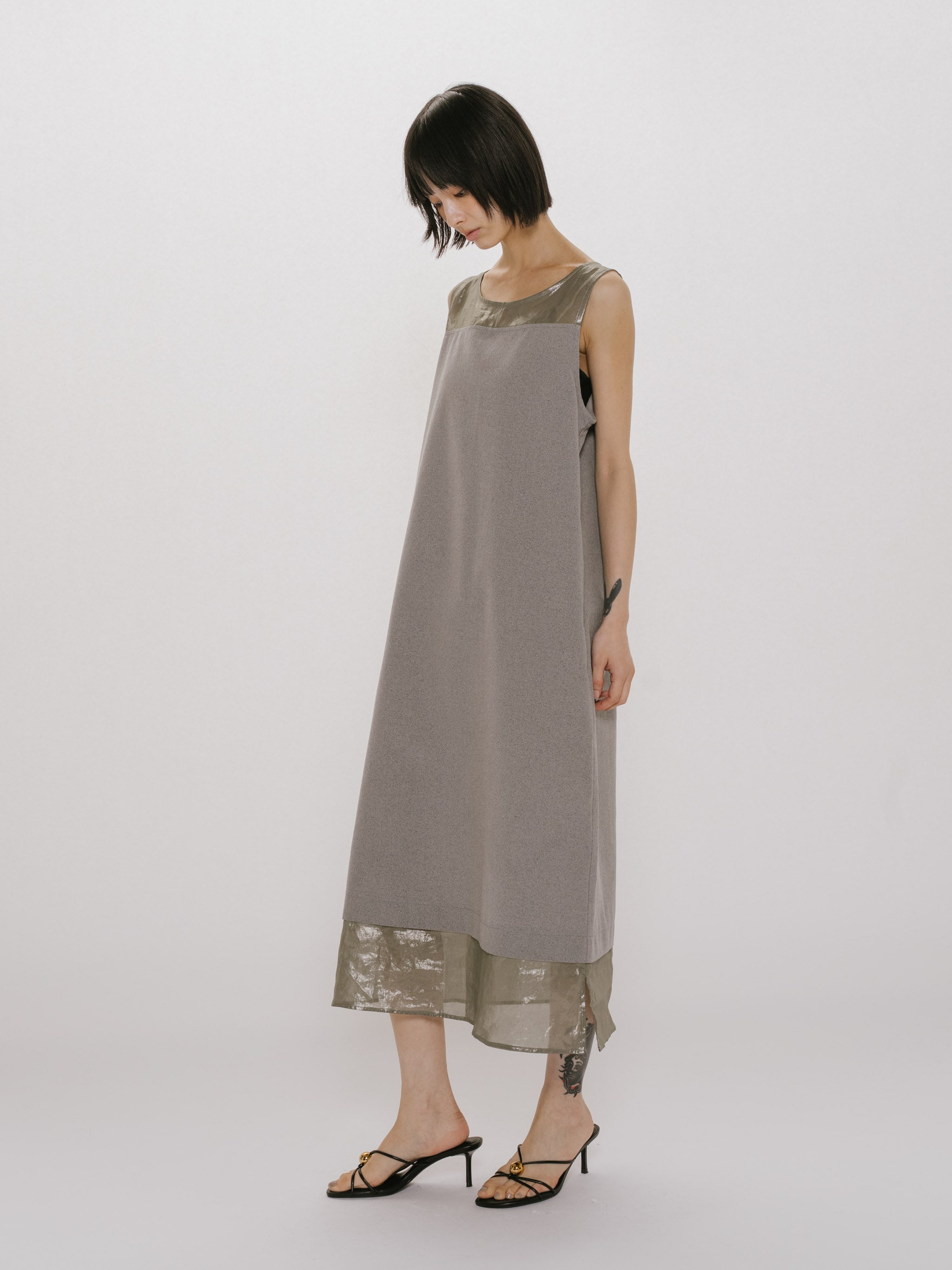 n/slv OP with foil print organdy