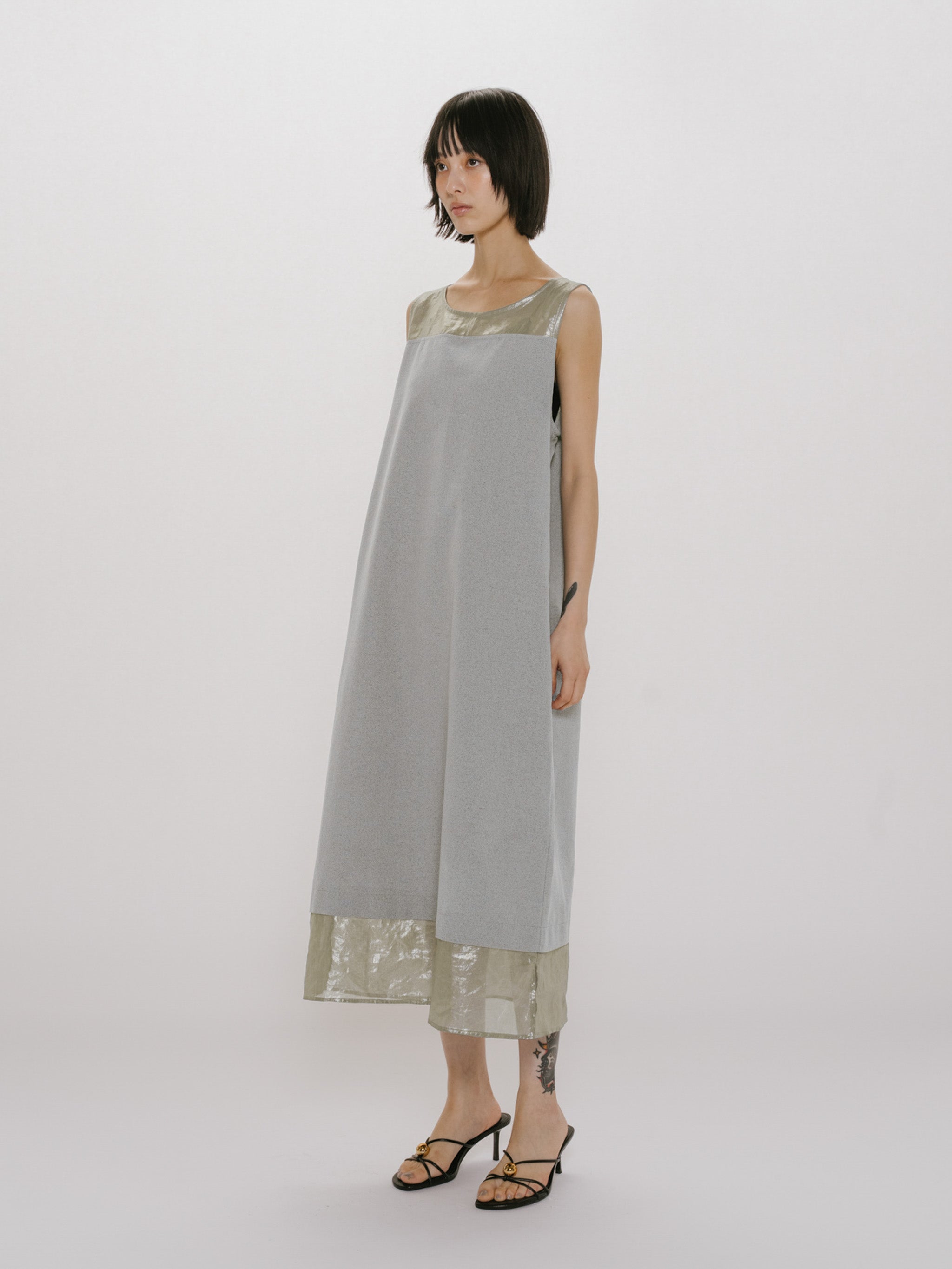 n/slv OP with foil print organdy