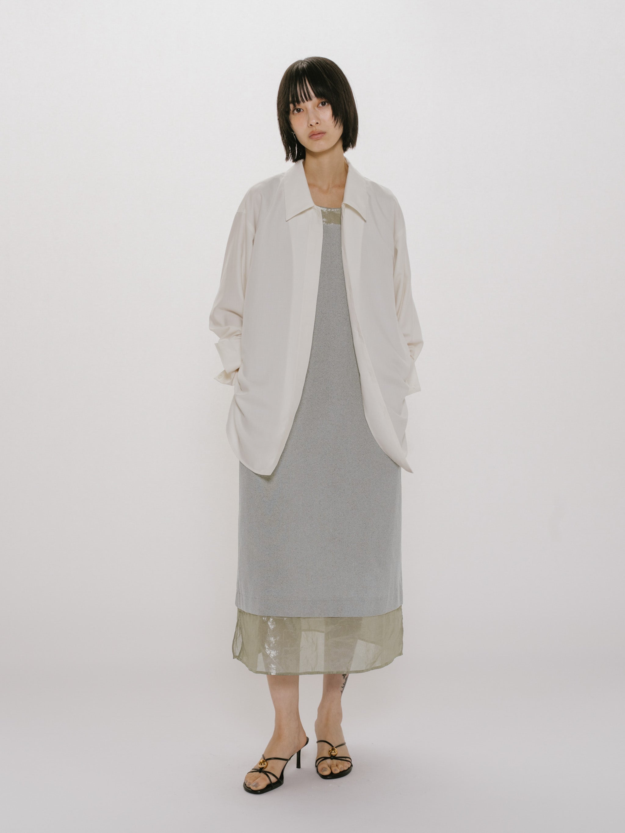 n/slv OP with foil print organdy