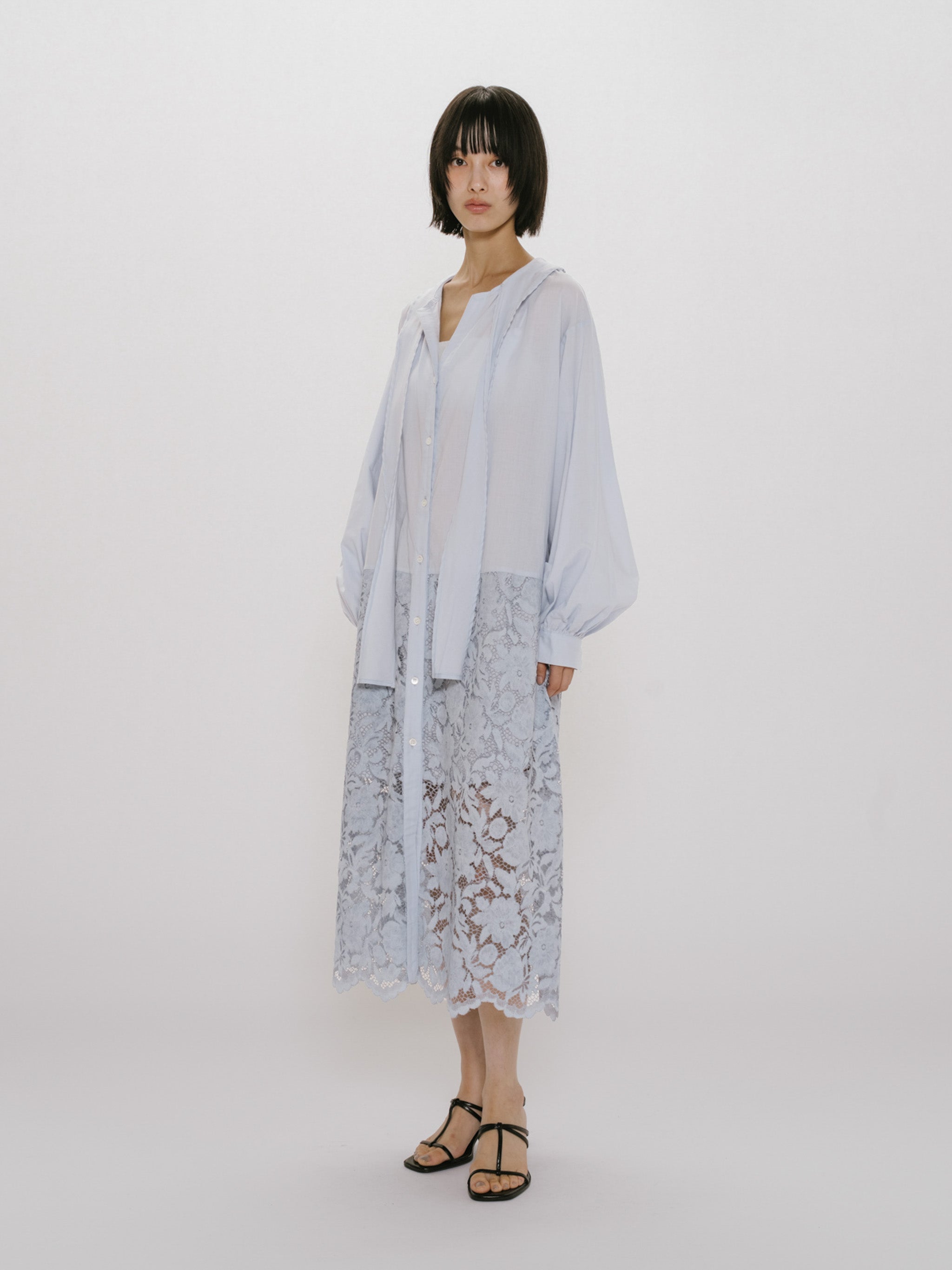lace combi shirt onepiece